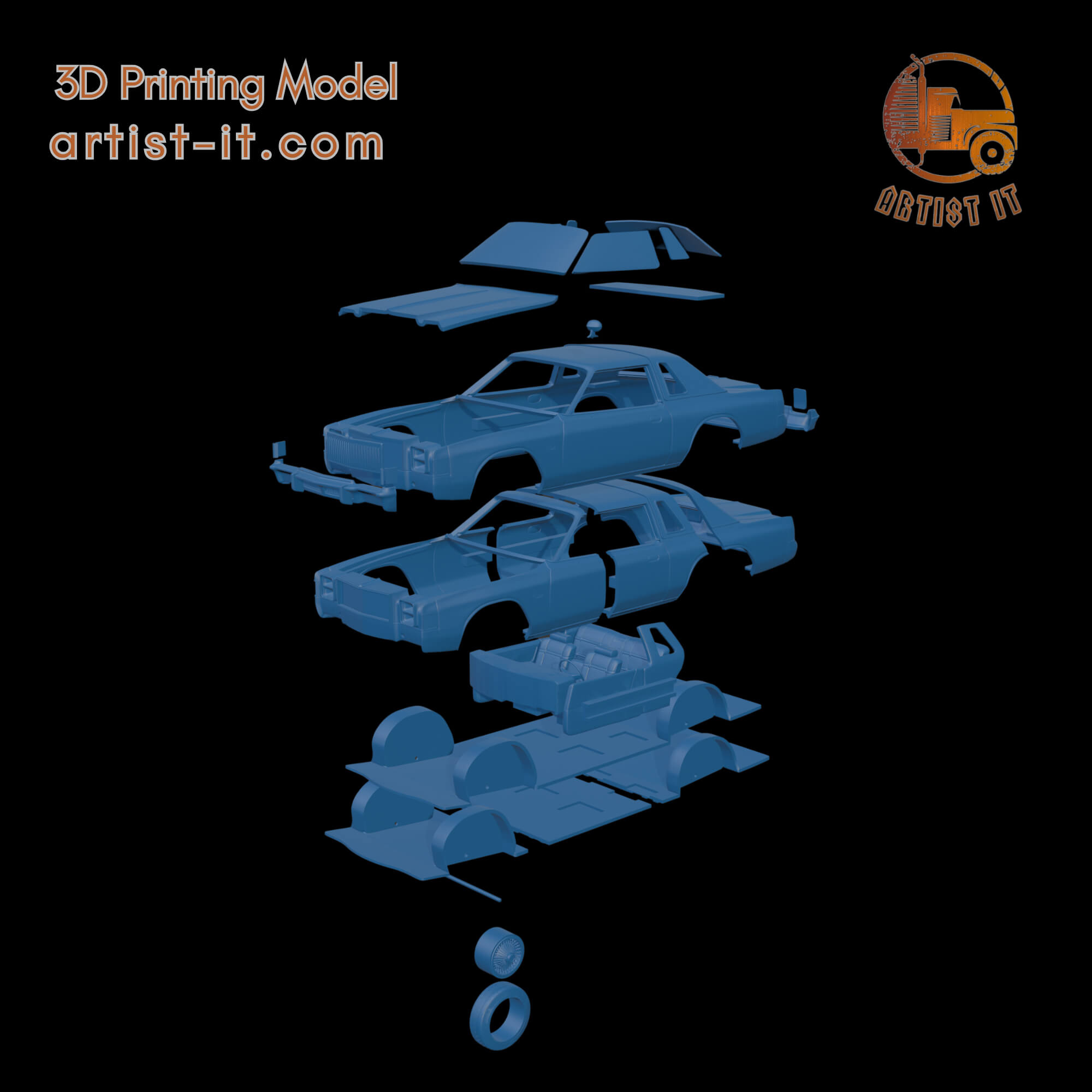 Chrysler Cordoba 1979 3D Print Model 3D Model
