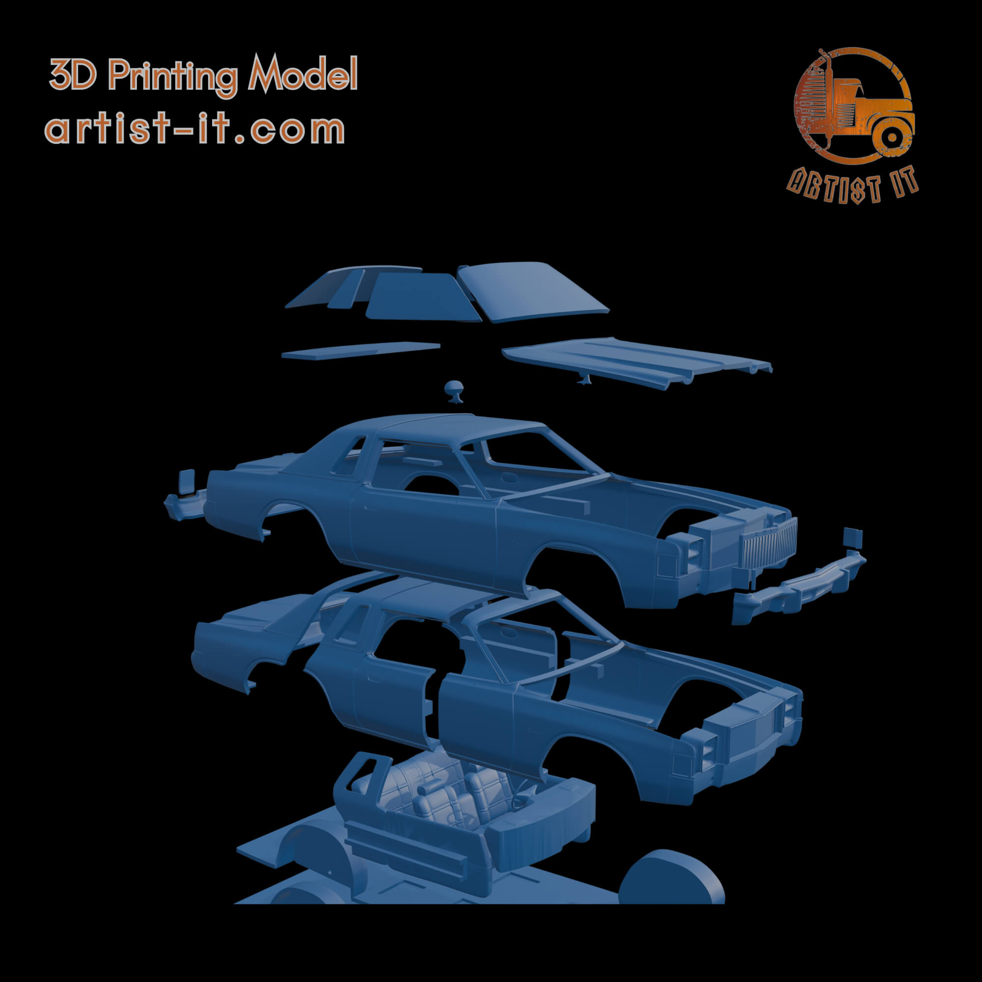 Chrysler Cordoba 1979 3D Print Model 3D Model