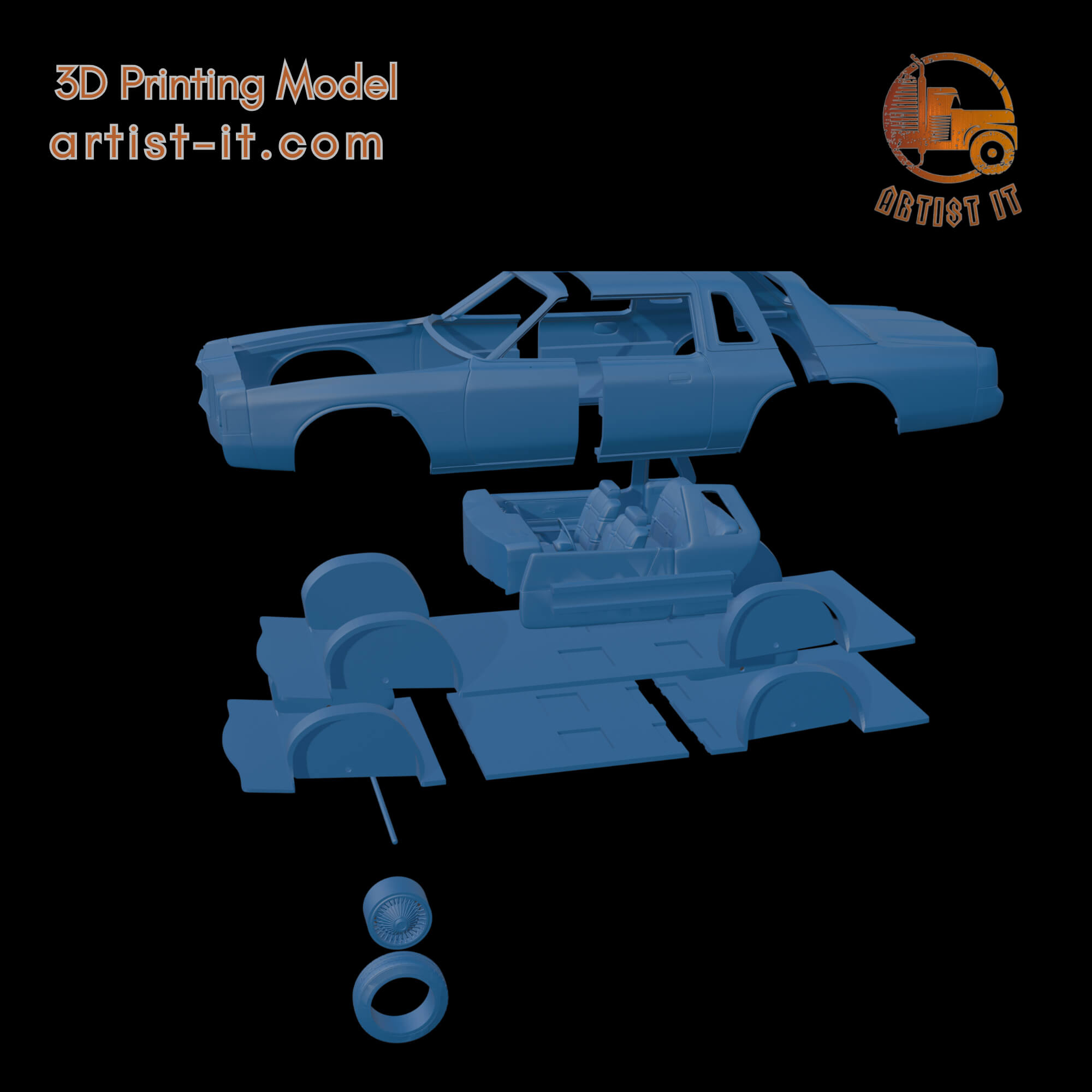 Chrysler Cordoba 1979 3D Print Model 3D Model