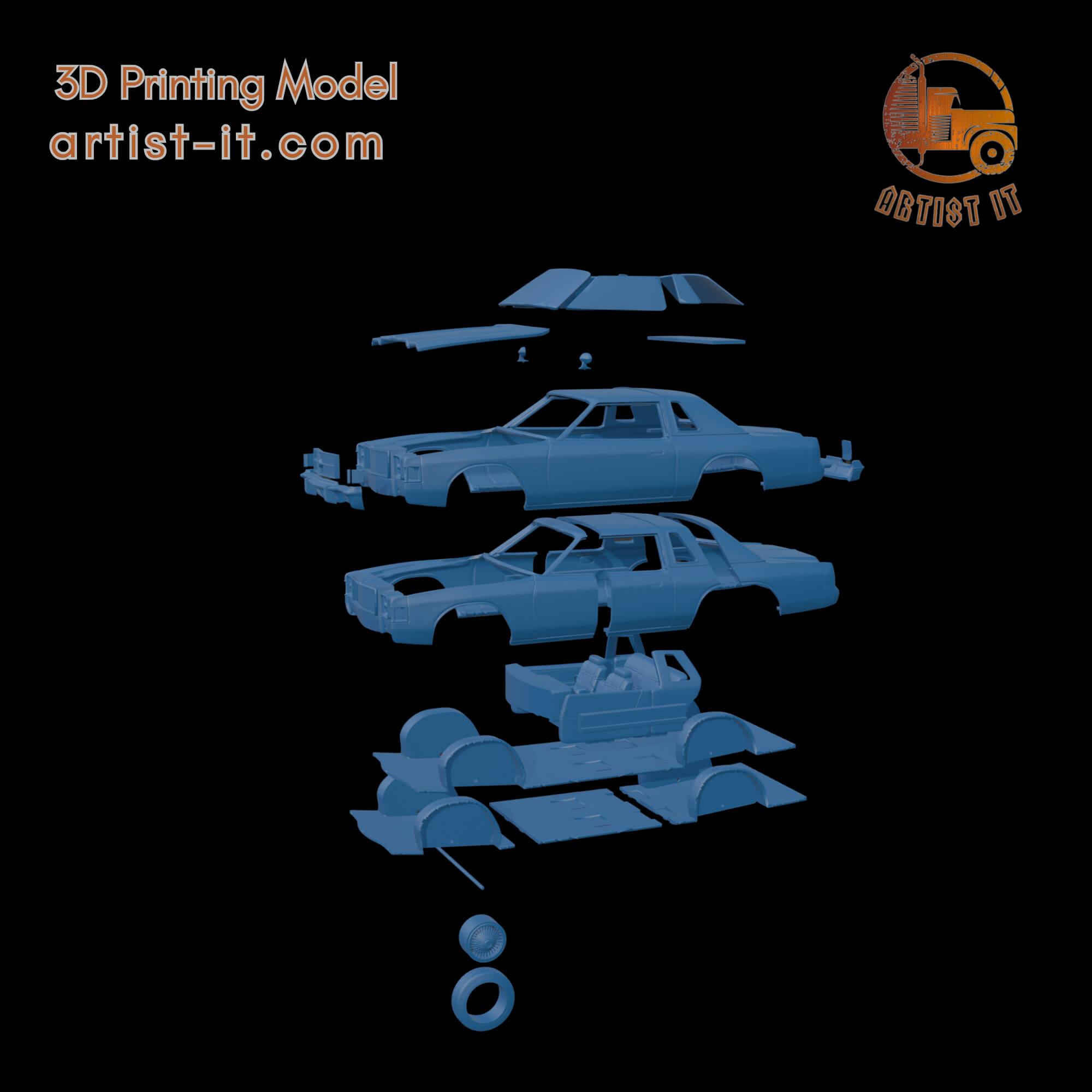 Chrysler Cordoba 300 1979 3D Print Model 3D Model