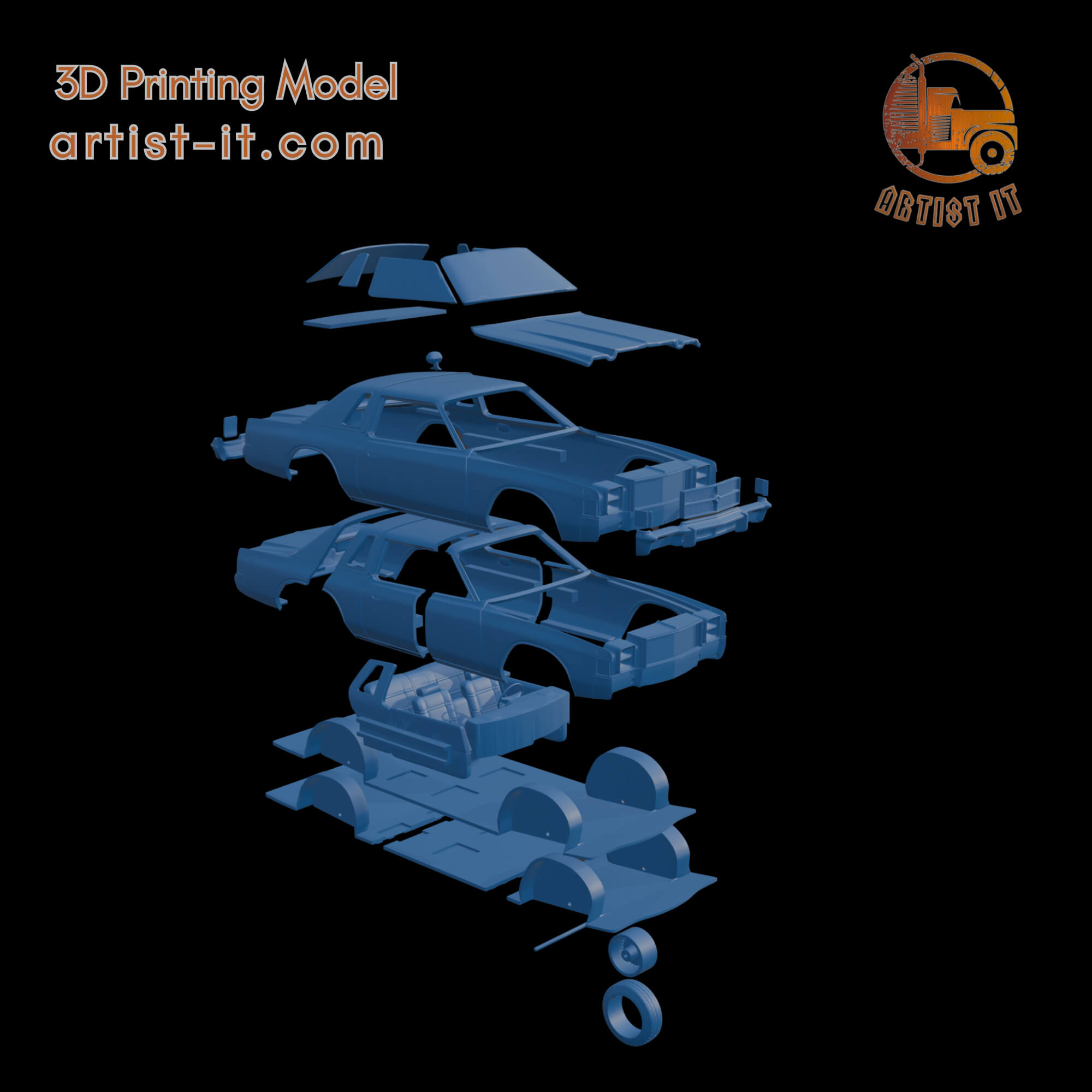 Chrysler Cordoba 300 1979 3D Print Model 3D Model