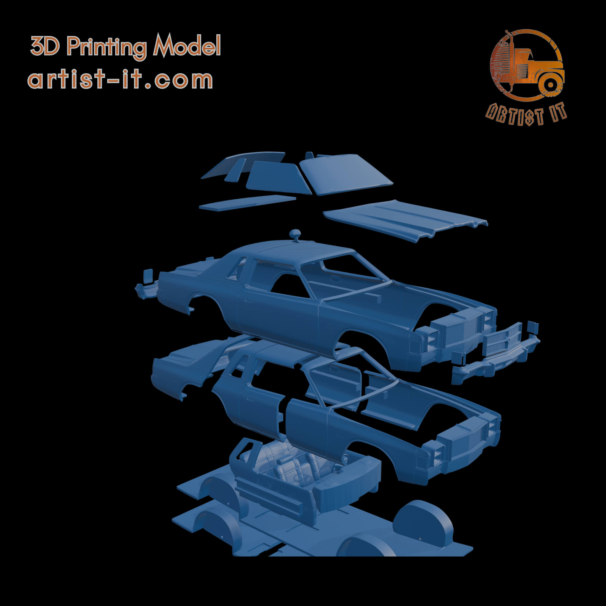 Chrysler Cordoba 300 1979 3D Print Model 3D Model