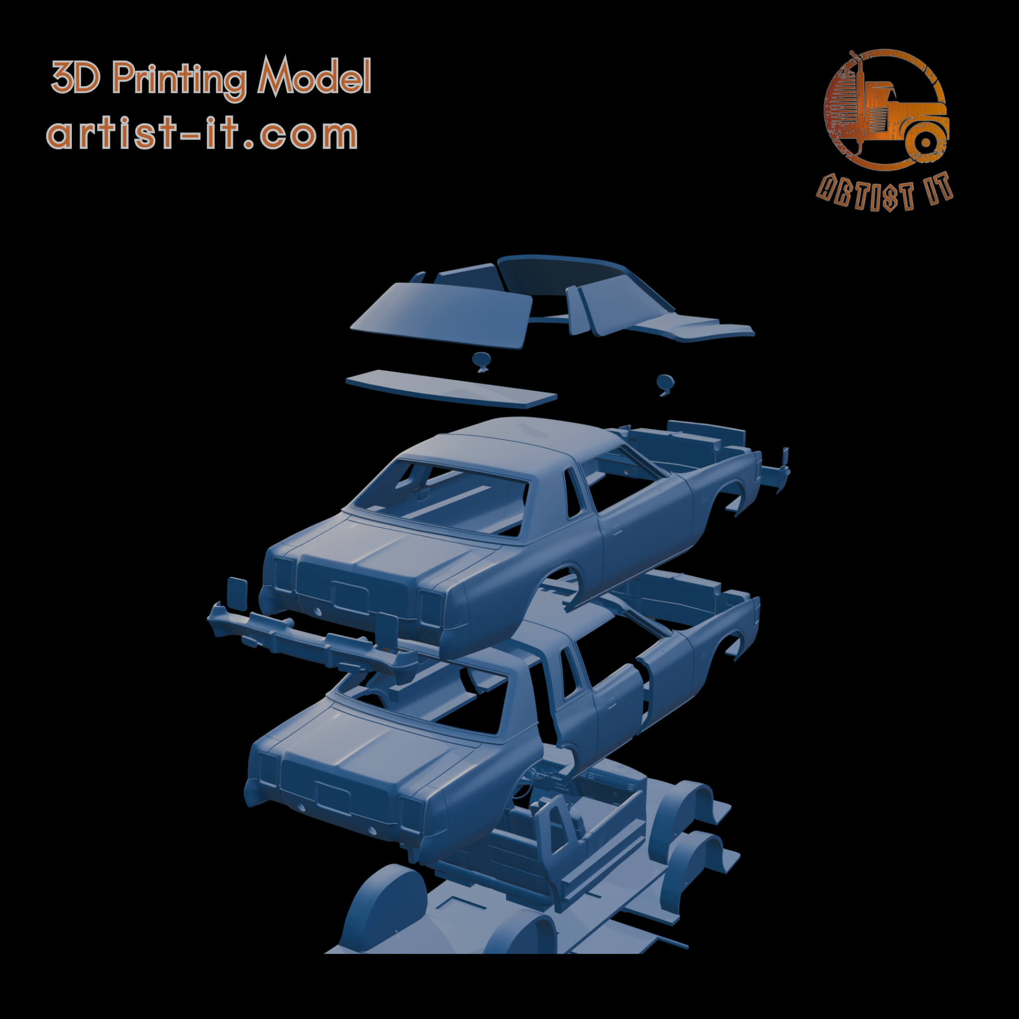 Chrysler Cordoba 300 1979 3D Print Model 3D Model