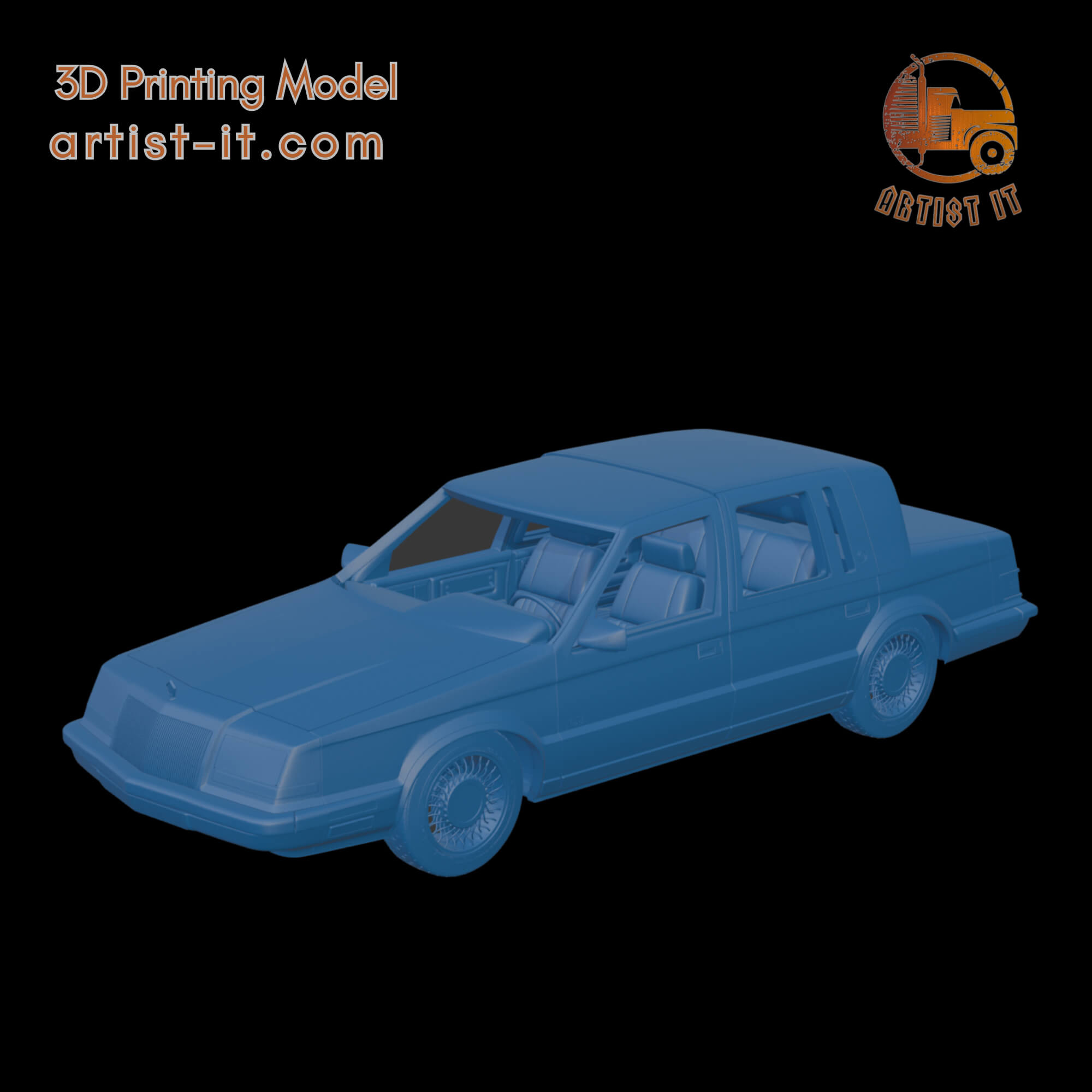 Chrysler Imperial 1990 3D Print Model 3D Model