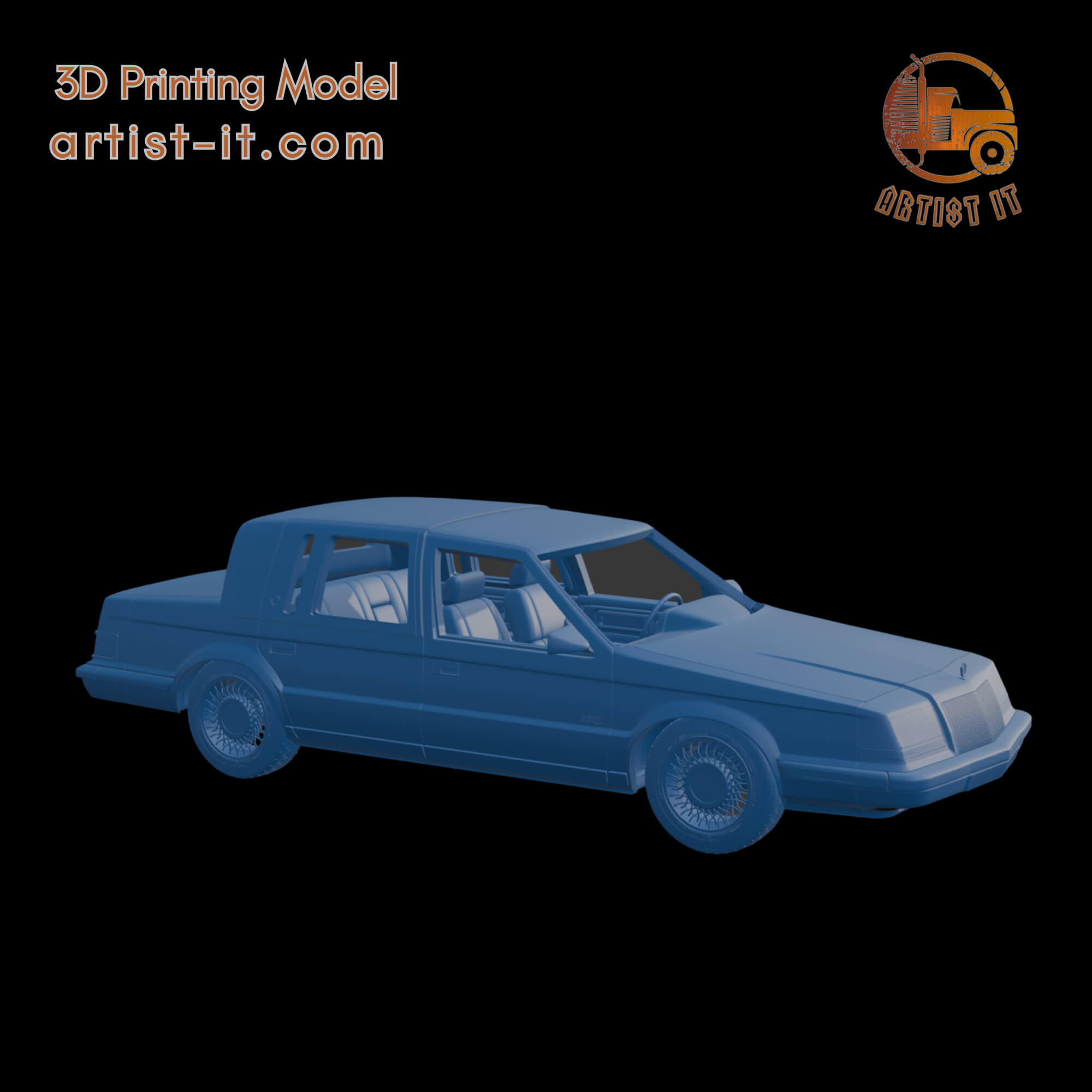 Chrysler Imperial 1990 3D Print Model 3D Model