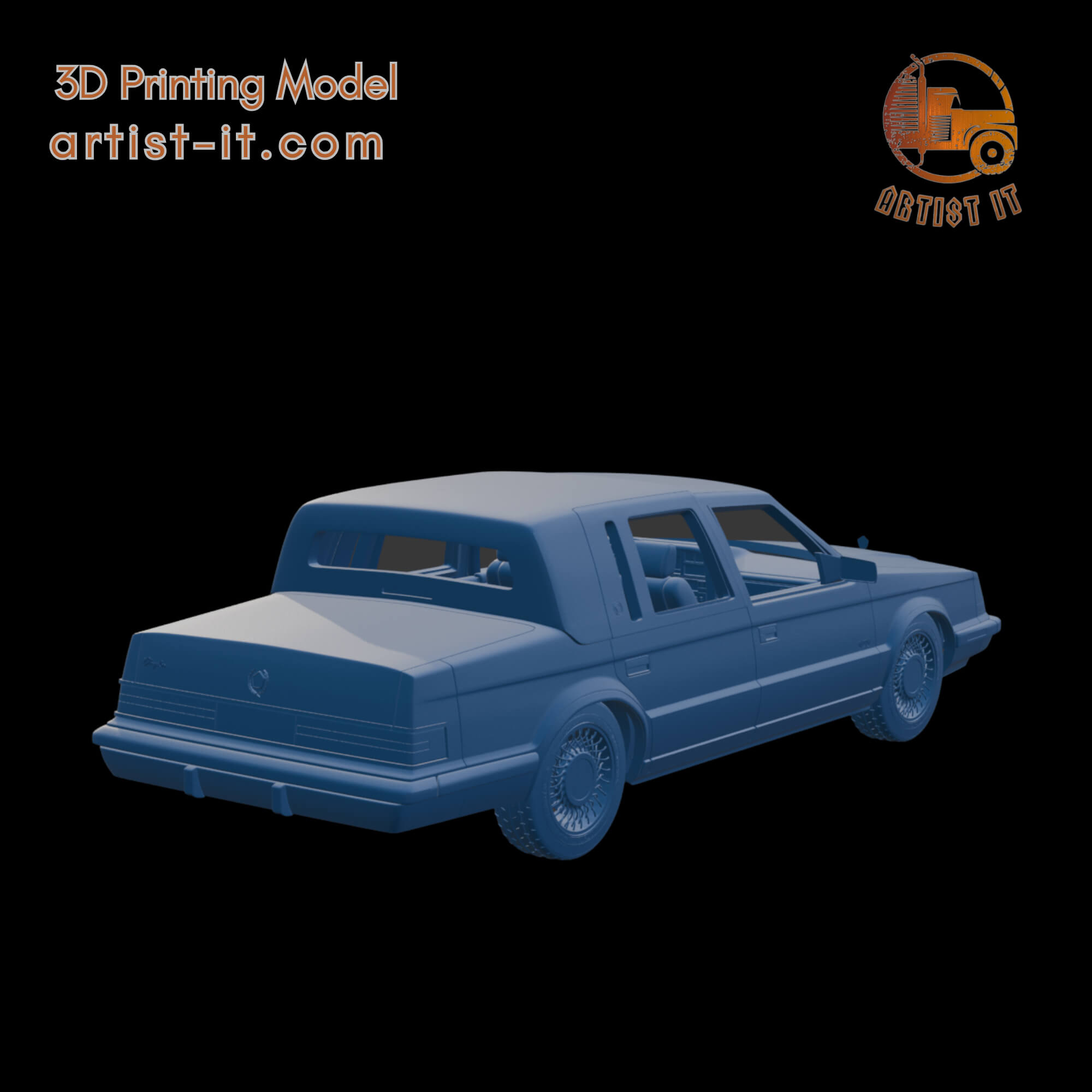Chrysler Imperial 1990 3D Print Model 3D Model