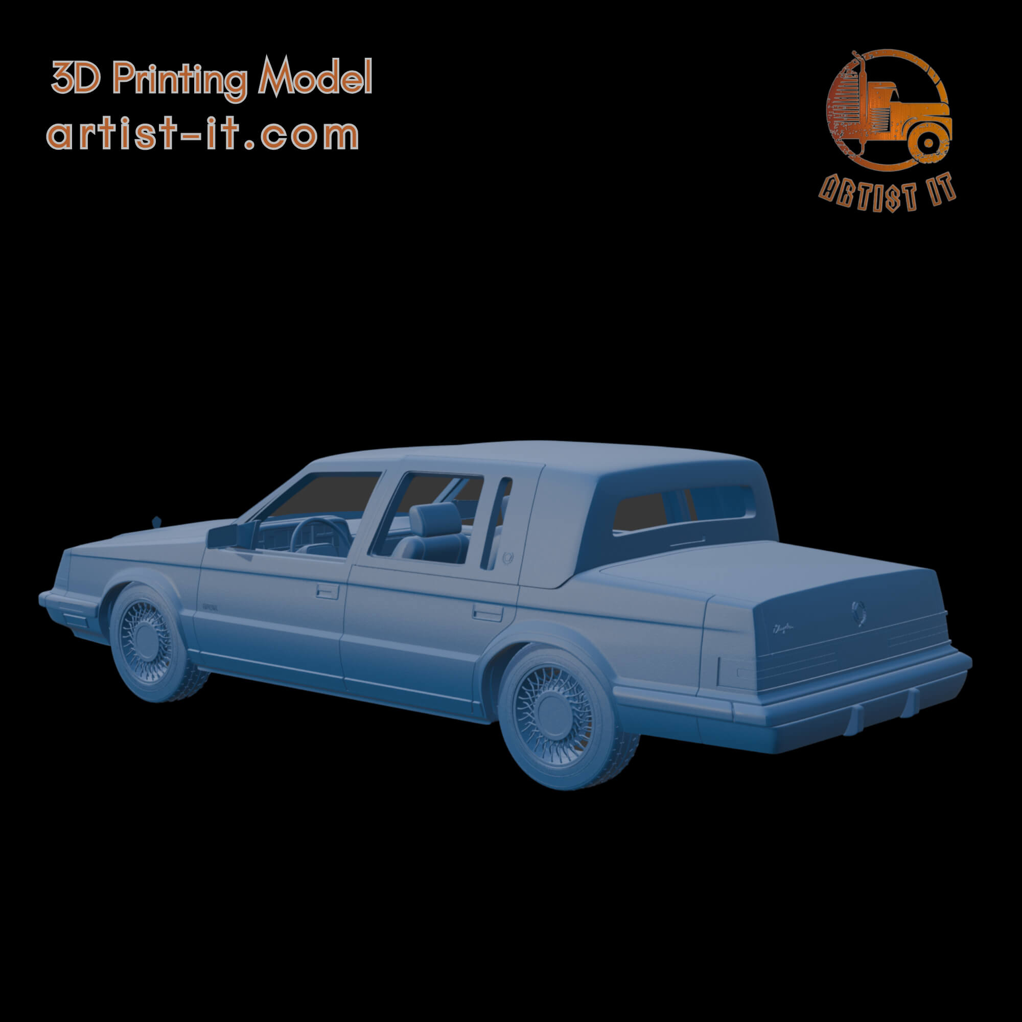 Chrysler Imperial 1990 3D Print Model 3D Model