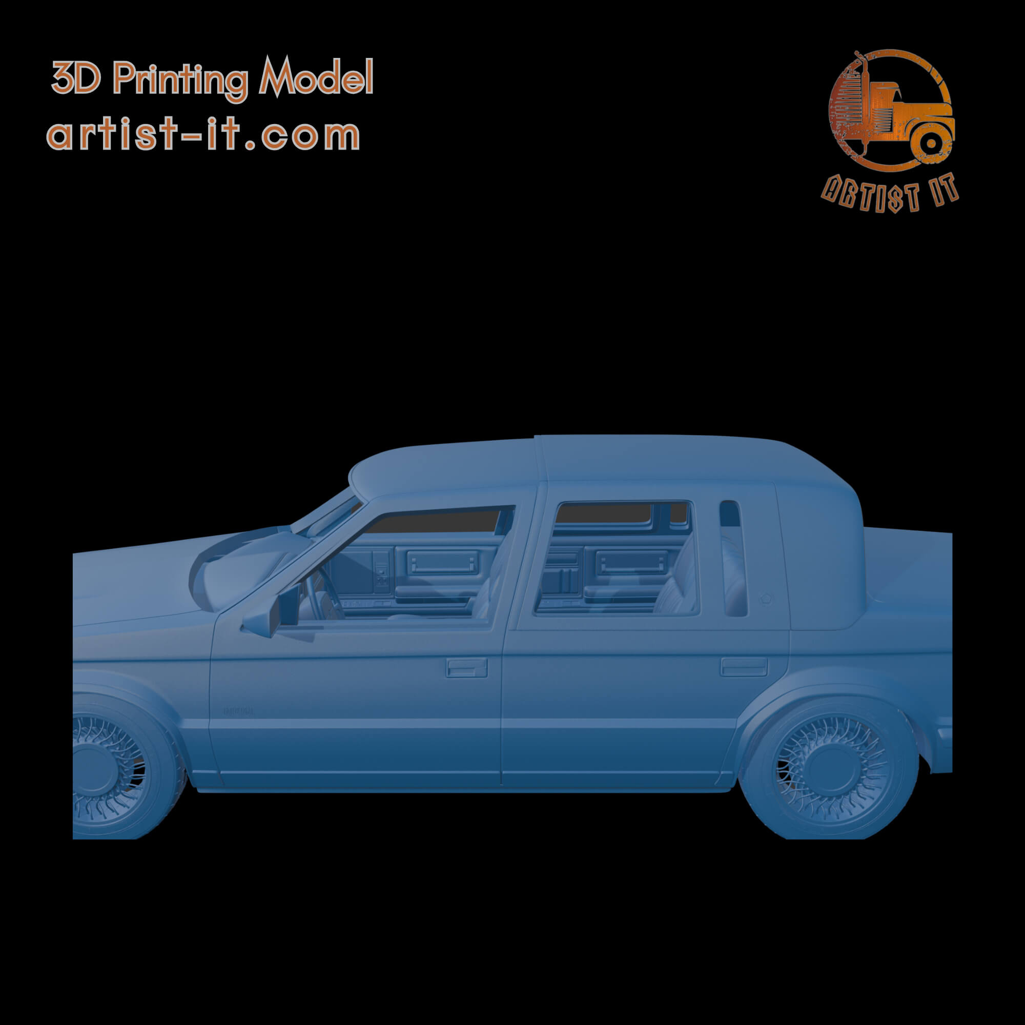 Chrysler Imperial 1990 3D Print Model 3D Model