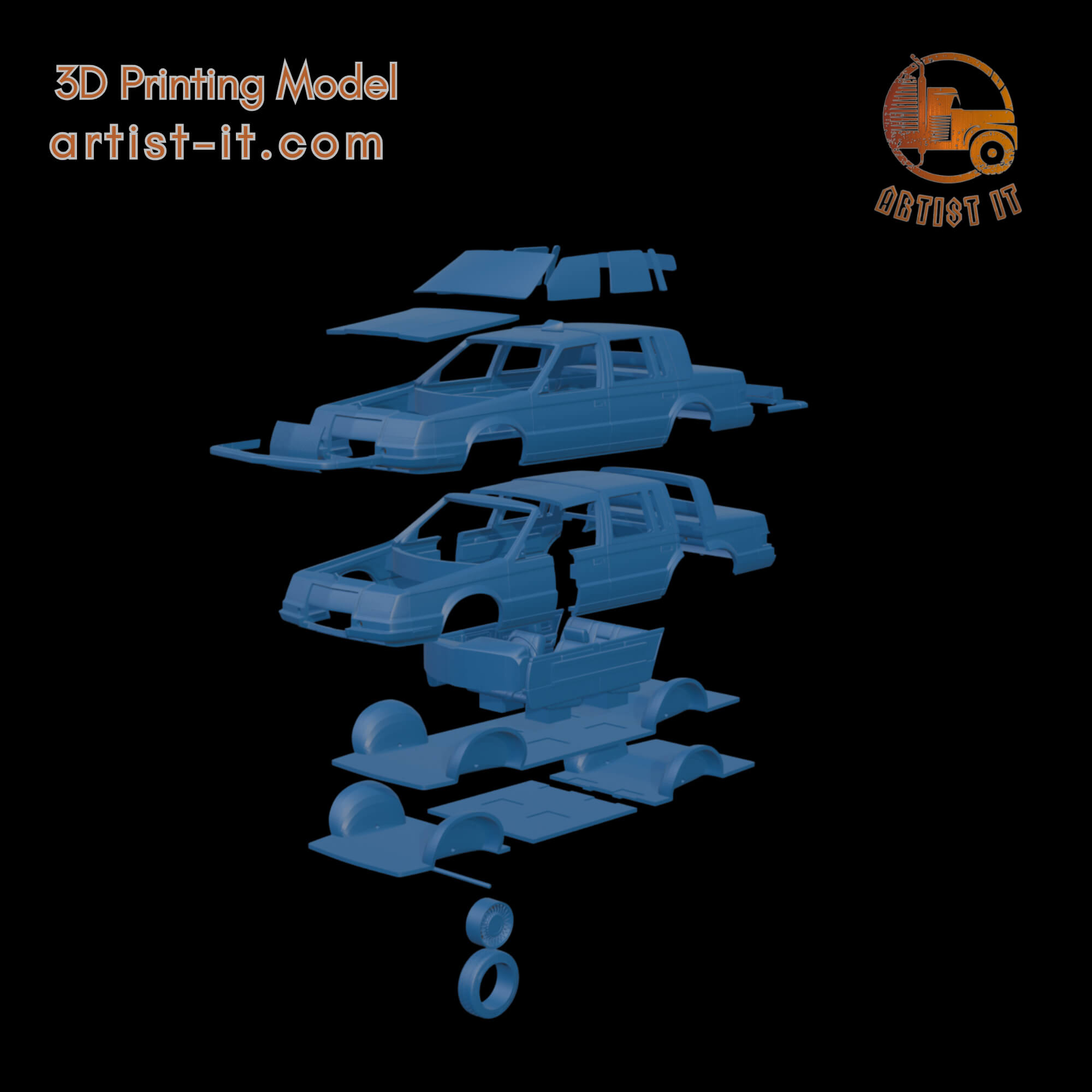 Chrysler Imperial 1990 3D Print Model 3D Model
