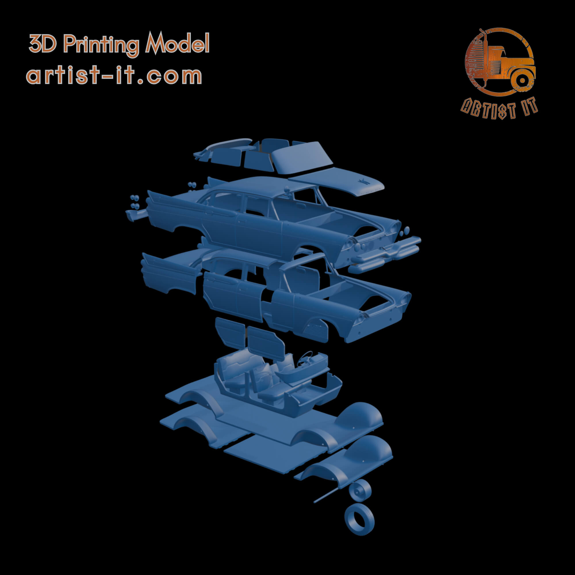 DODGE CORONET LANCER 1957 FOUR DOORS 3D PRINT MODEL 3D Model