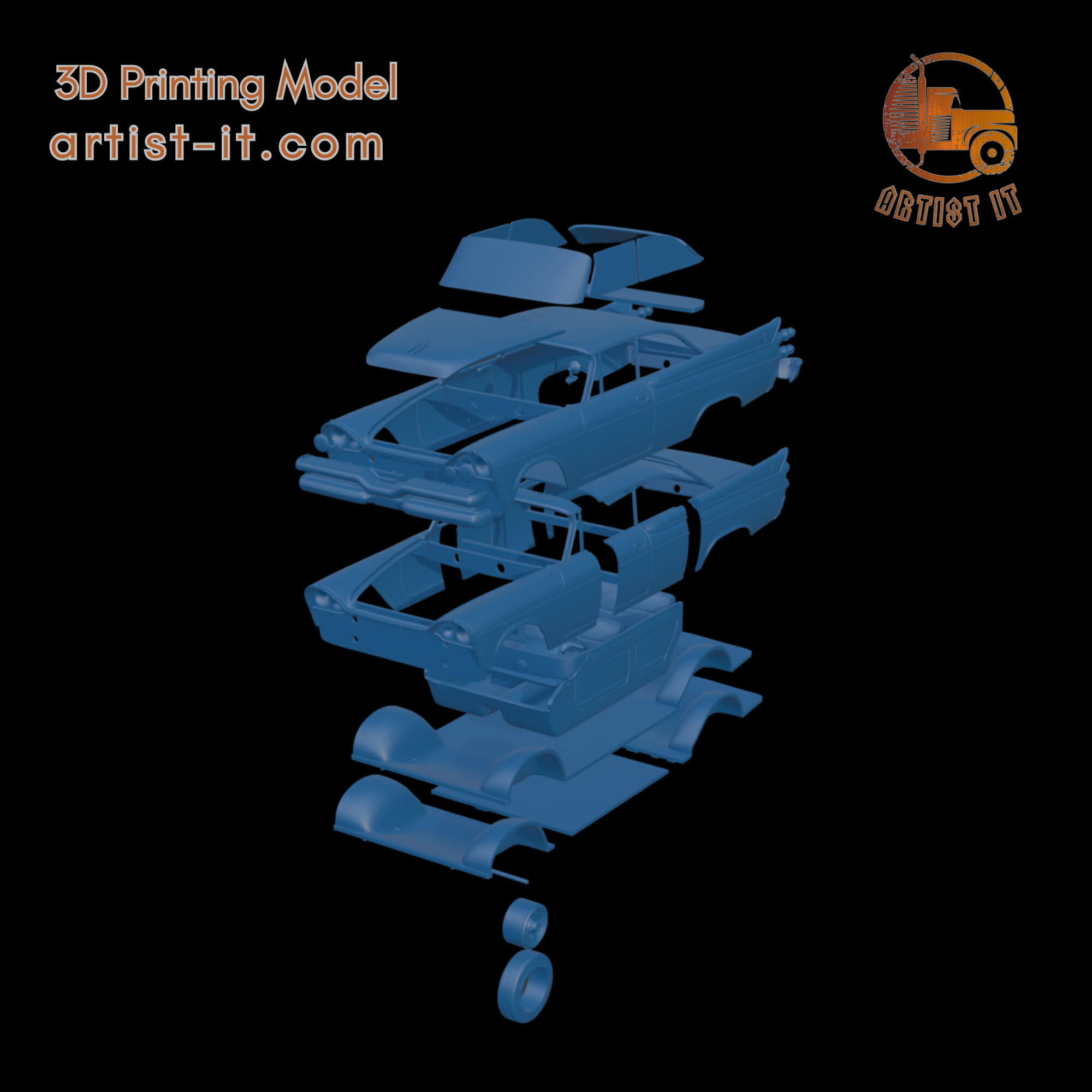 Dodge Coronet Lancer 1957 Two Doors 3D Print Model 3D Model