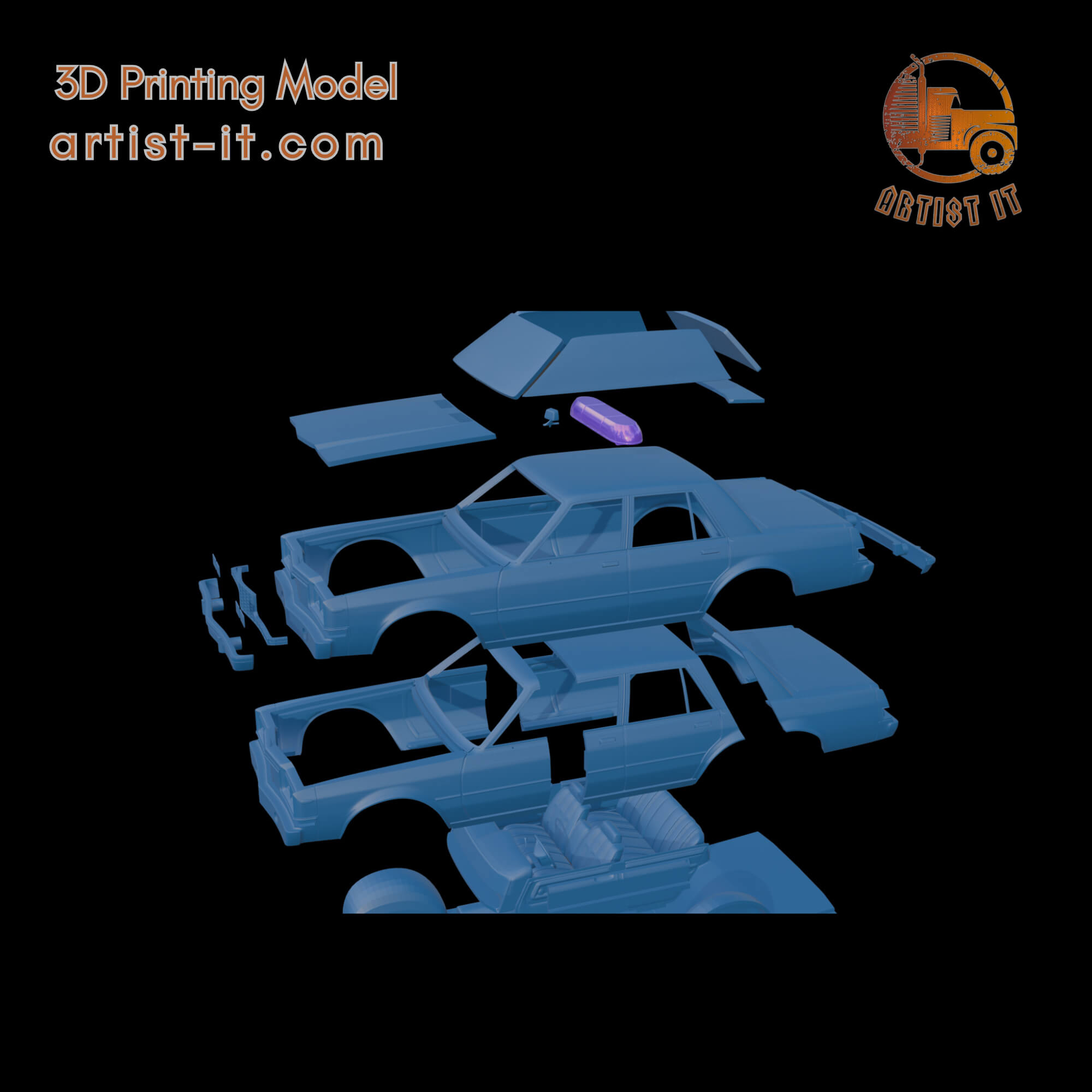 &rlm&rlmDodge DIPLOMAT TAXI 1980 3D PRINT MODEL 3D Model