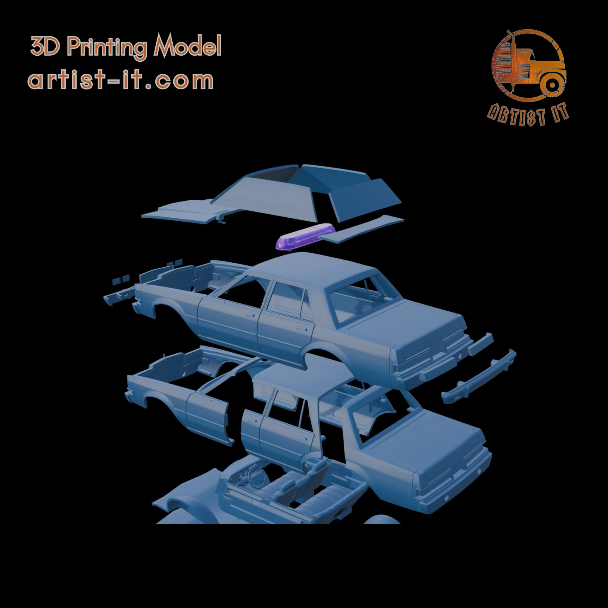 &rlm&rlmDodge DIPLOMAT TAXI 1980 3D PRINT MODEL 3D Model