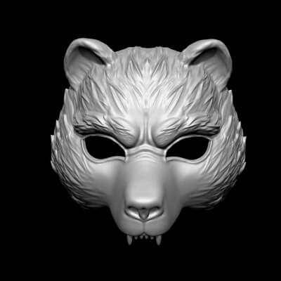 Bear Mask Print