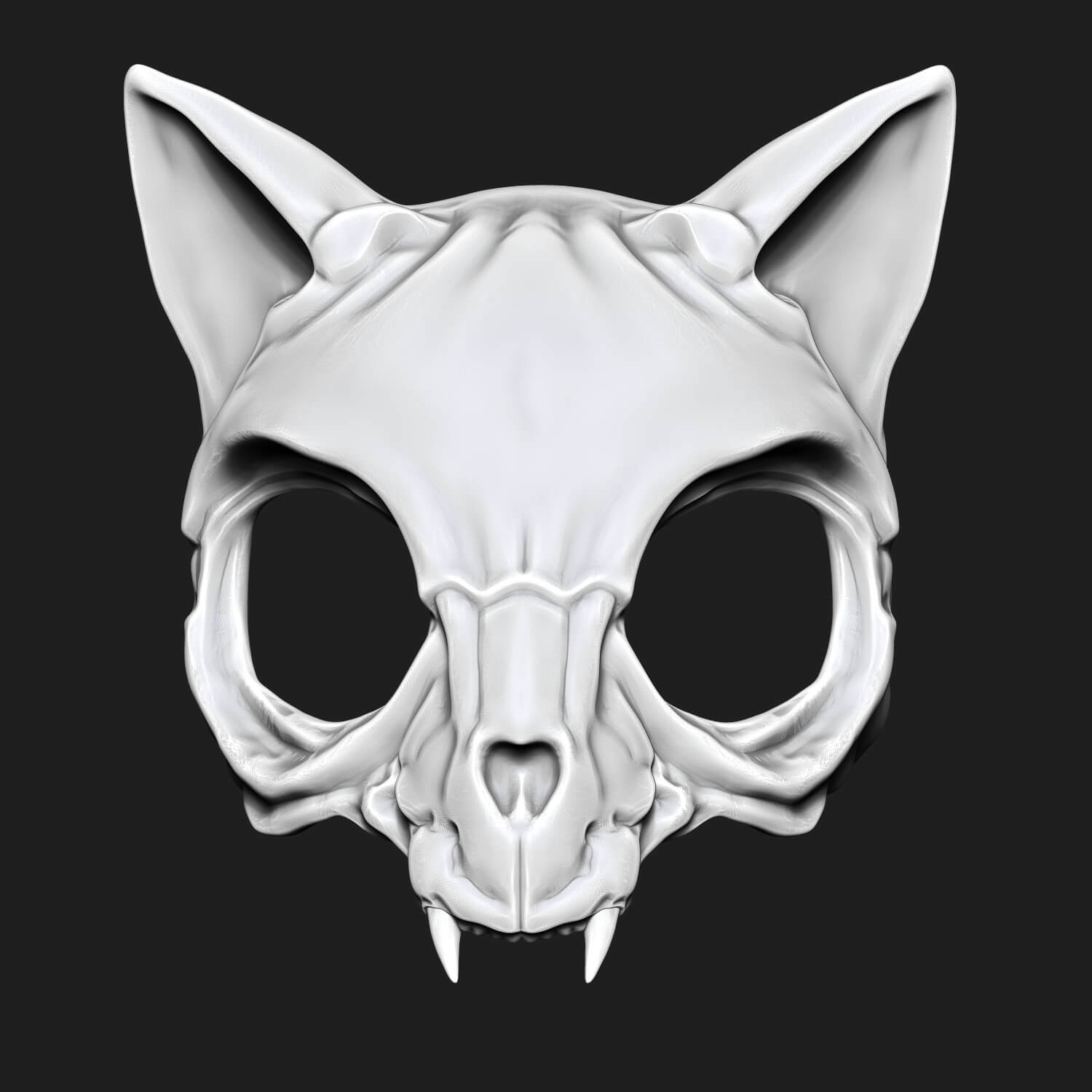 Cat Skull Mask 3D Model