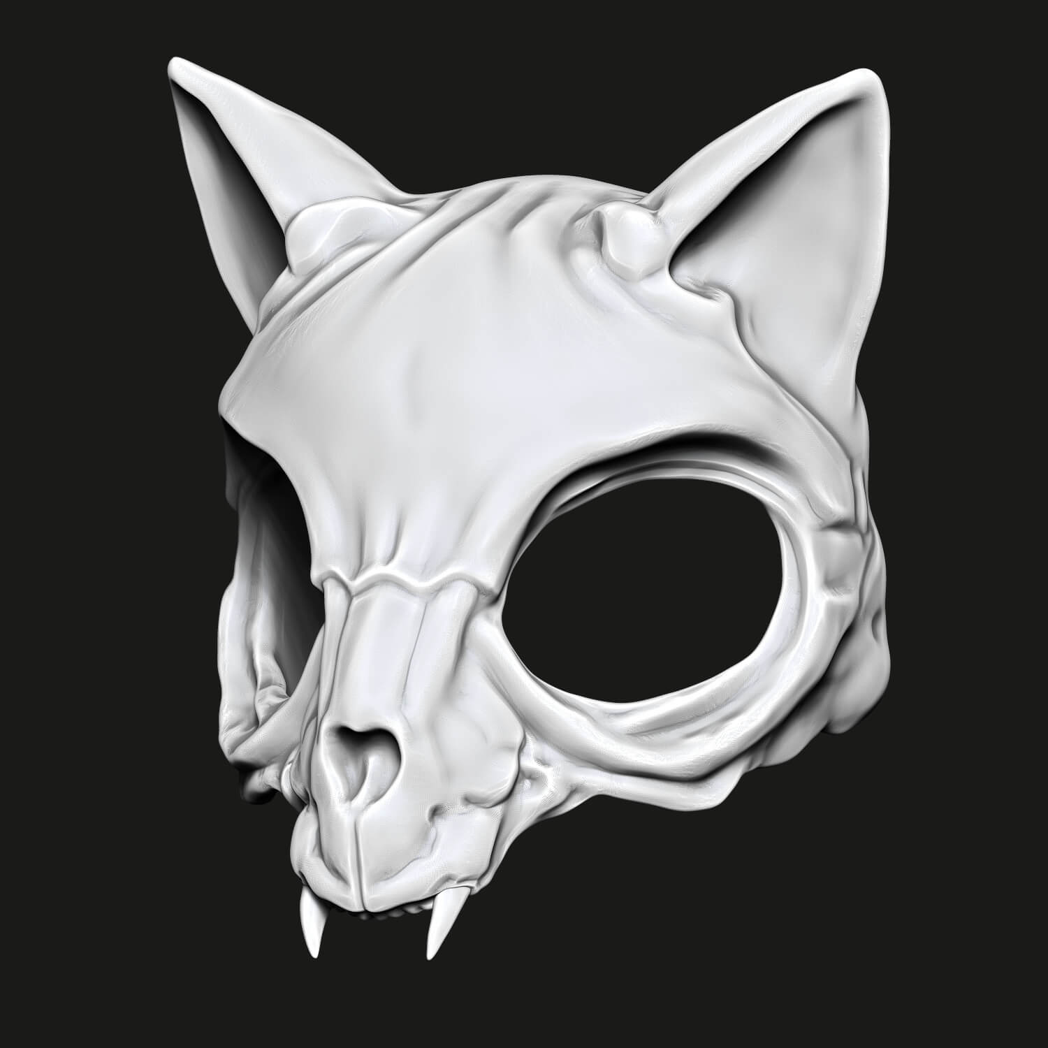 Cat Skull Mask 3D Model