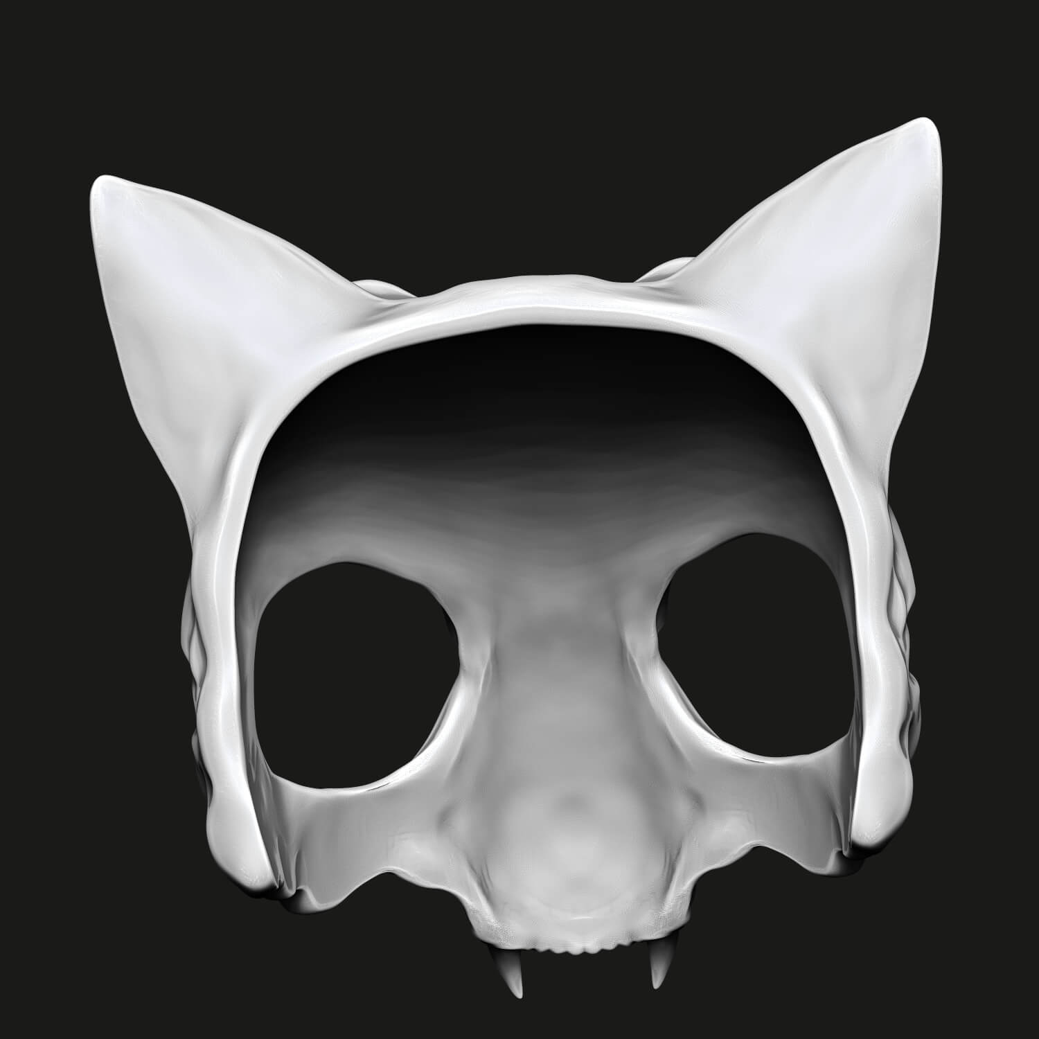 Cat Skull Mask 3D Model
