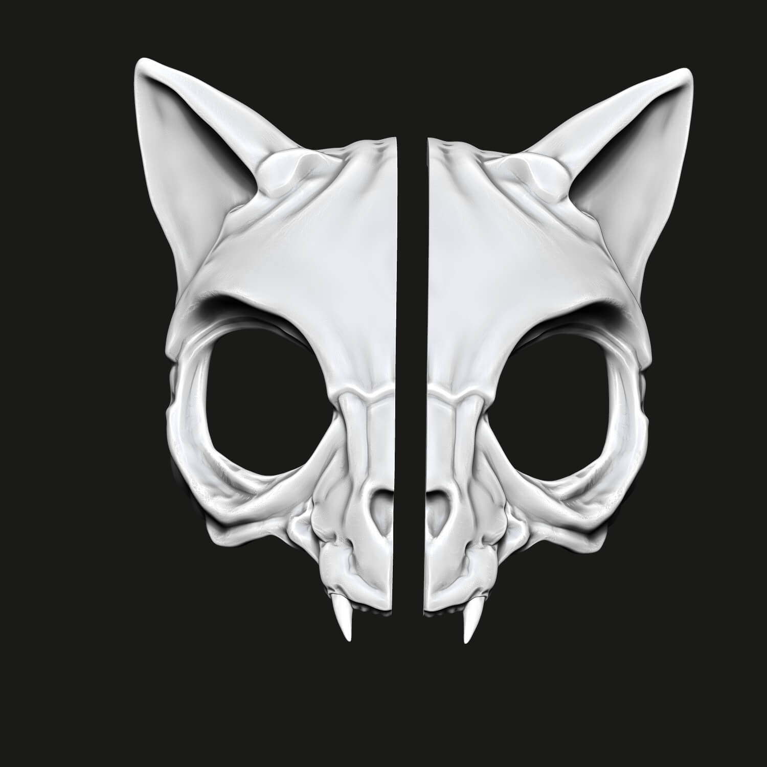 Cat Skull Mask 3D Model