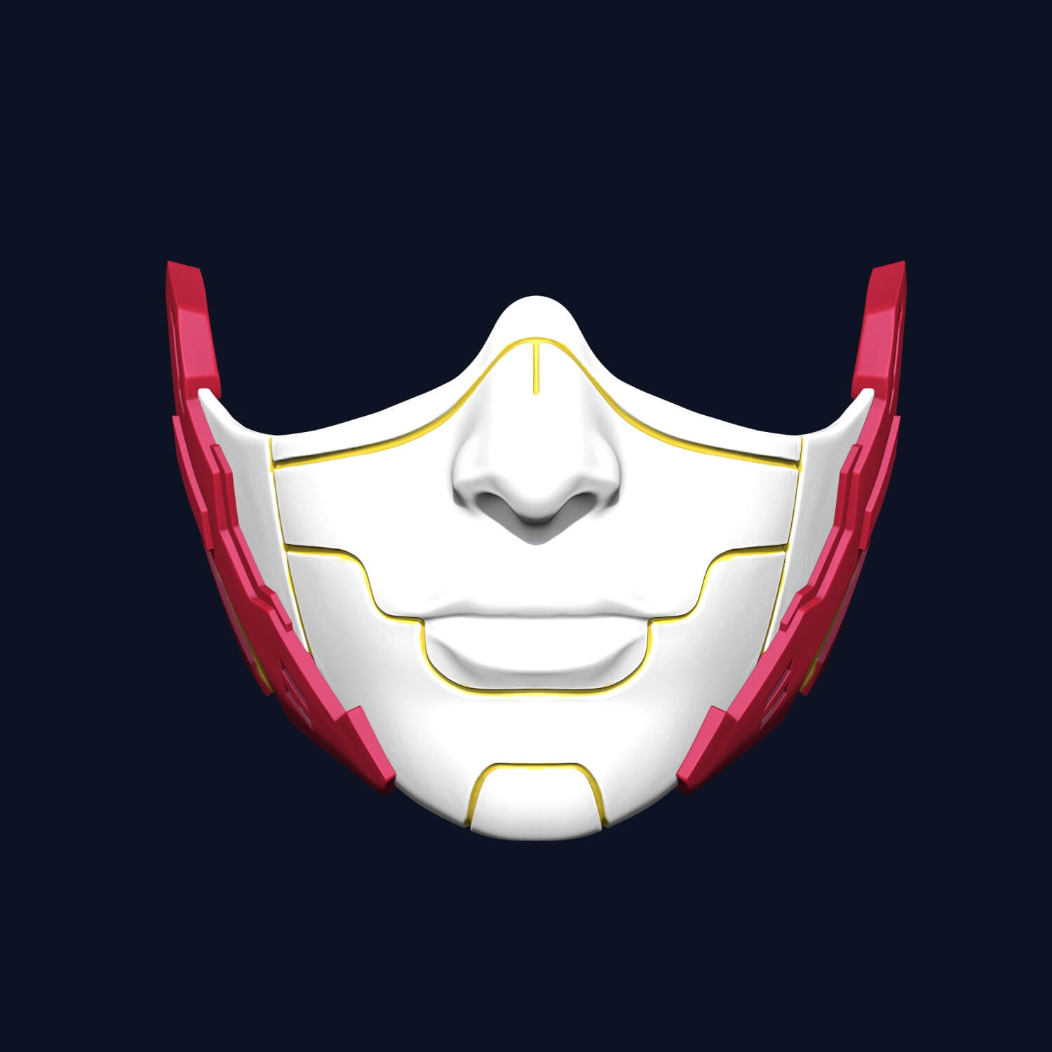 Cyberpunk Half Face Mask 3D Model
