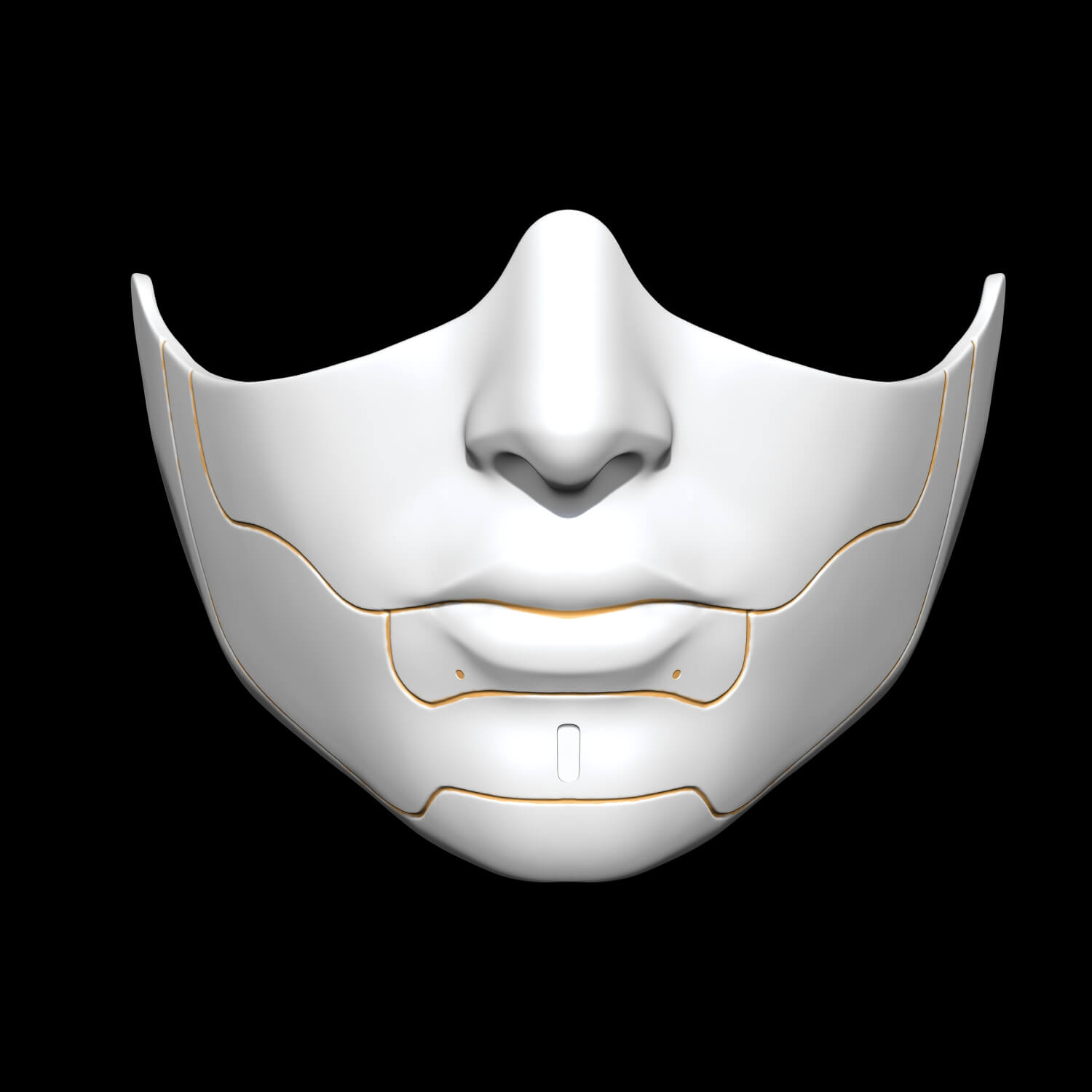Cyberpunk Half Face Mask 3D Model