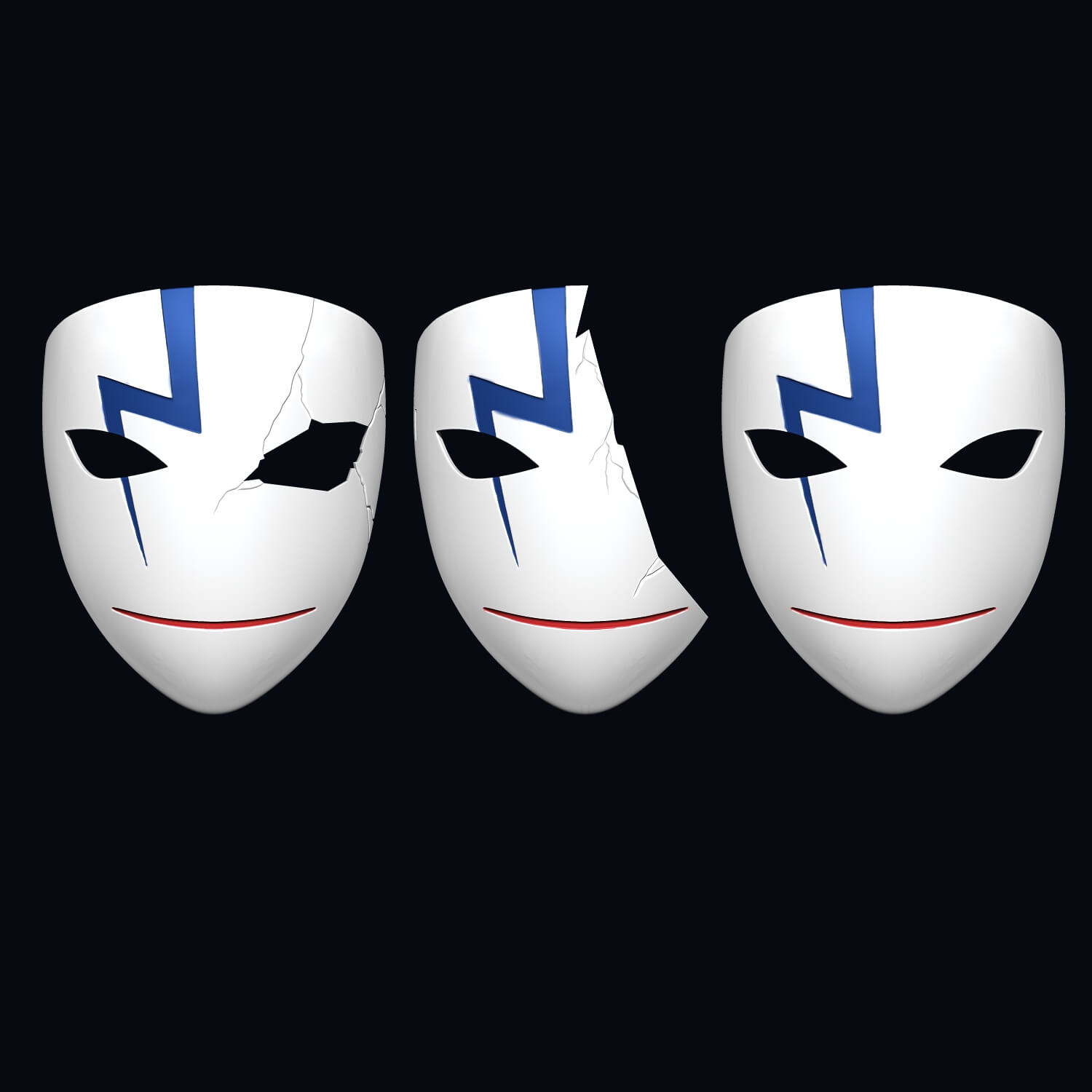 Darker Than Black Mask Hei Mask 3D Model