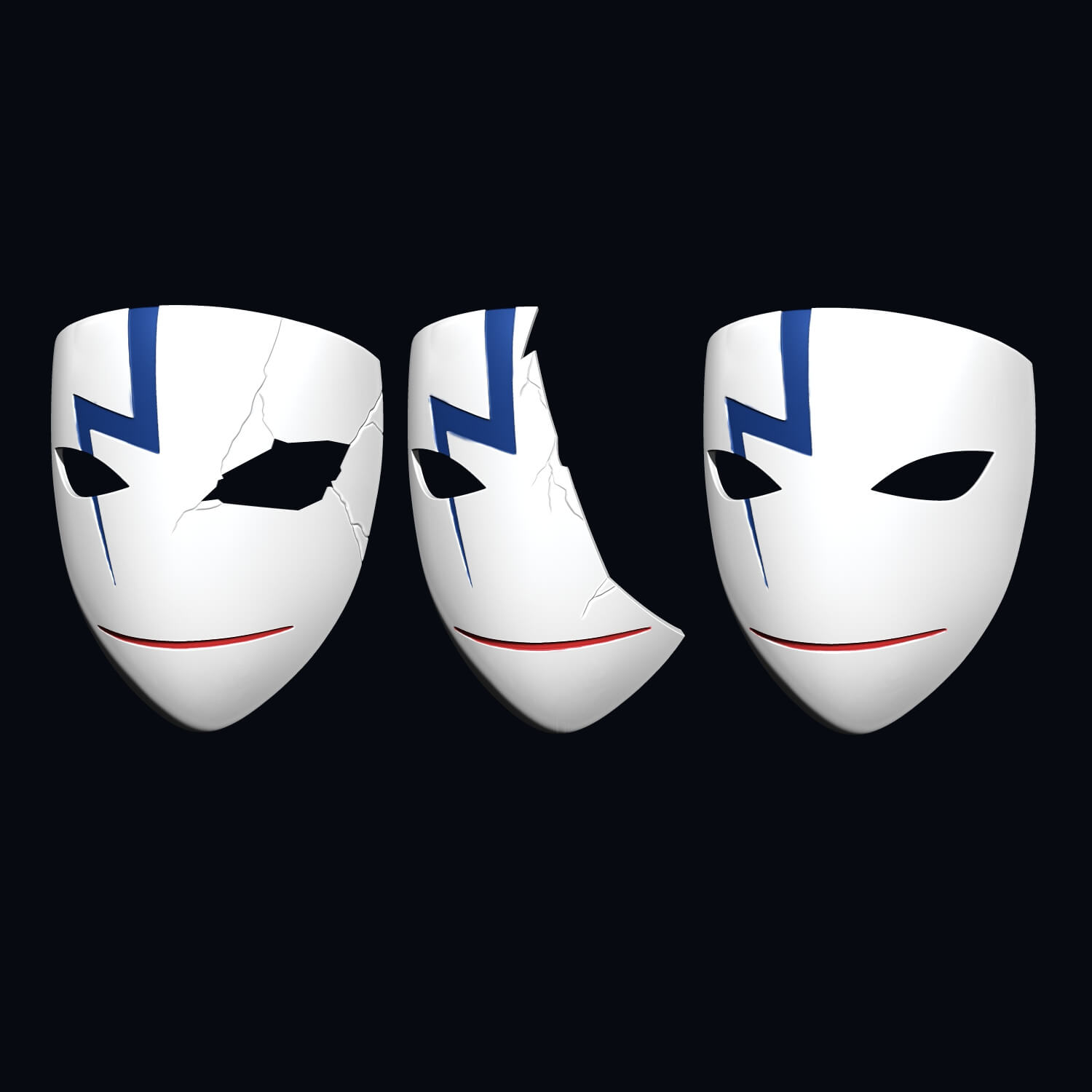 Darker Than Black Mask Hei Mask 3D Model
