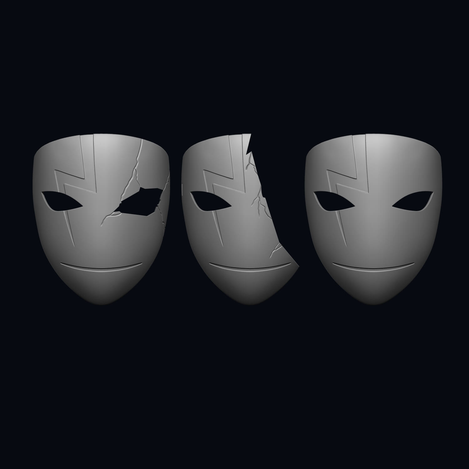 Darker Than Black Mask Hei Mask 3D Model