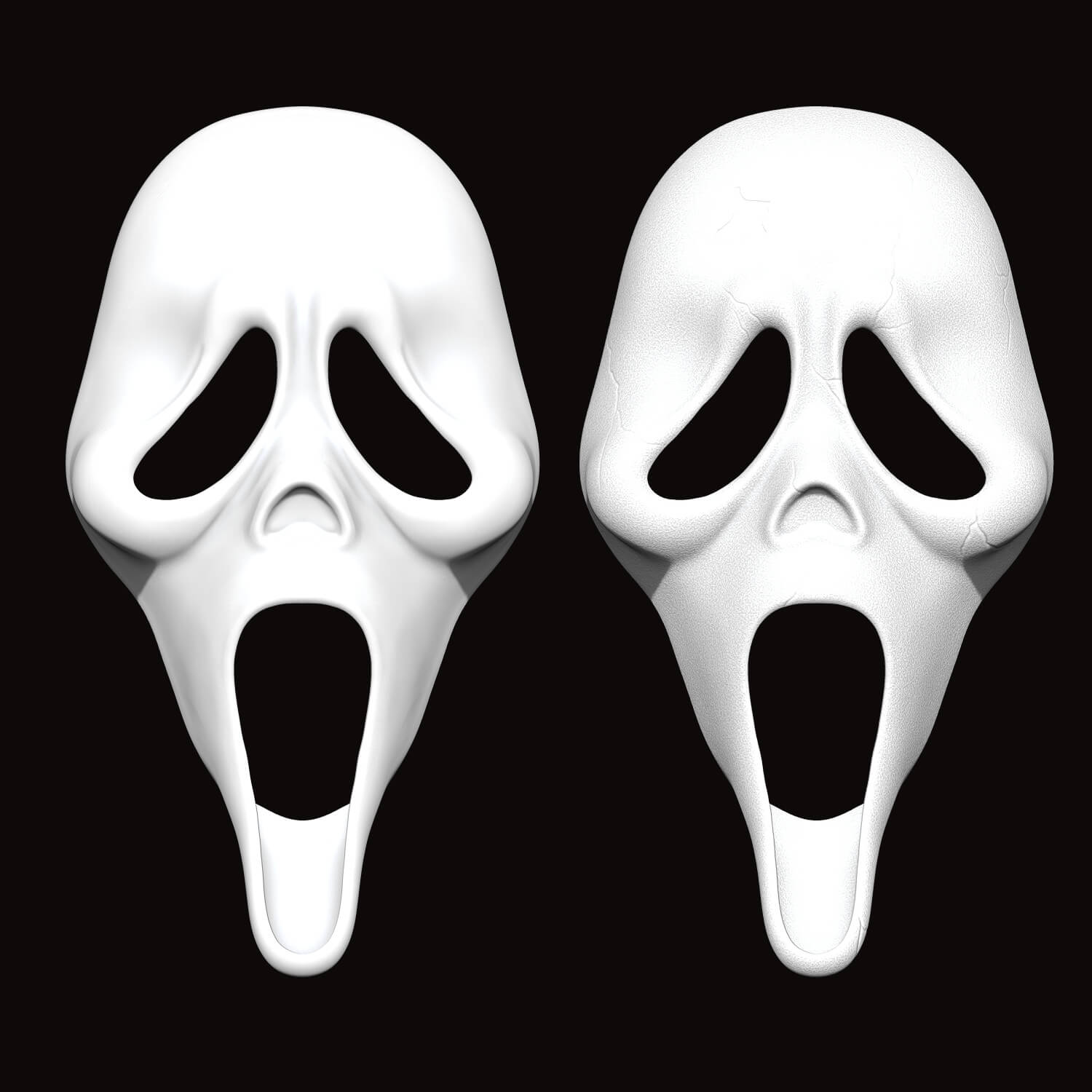 Ghostface Mask Screaming Mask 3D Model