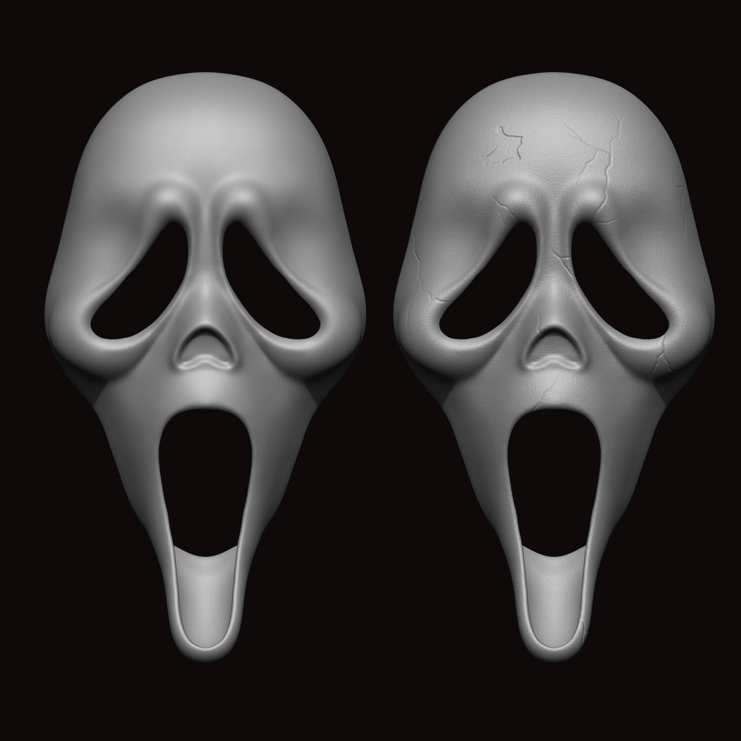 Ghostface Mask Screaming Mask 3D Model