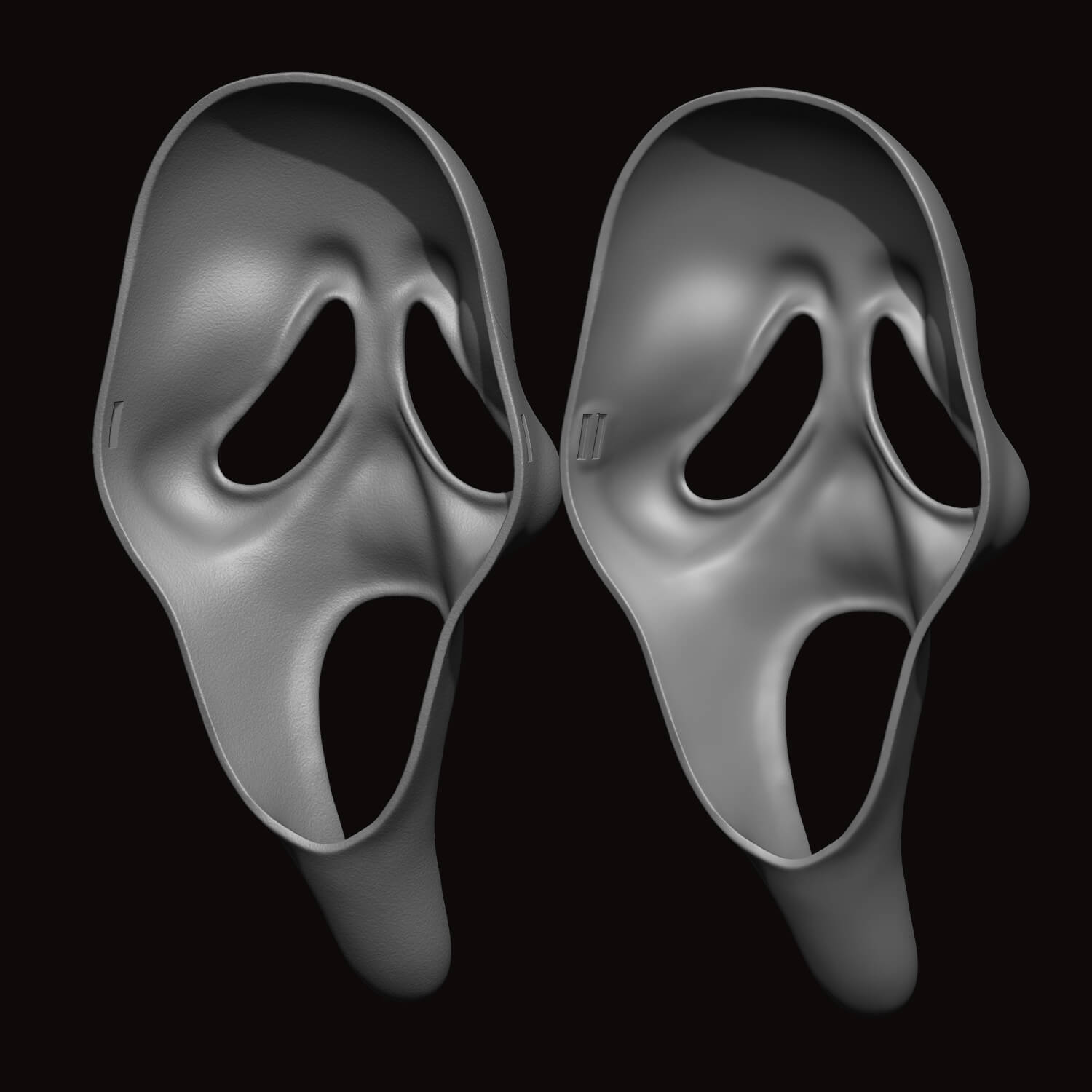Ghostface Mask Screaming Mask 3D Model