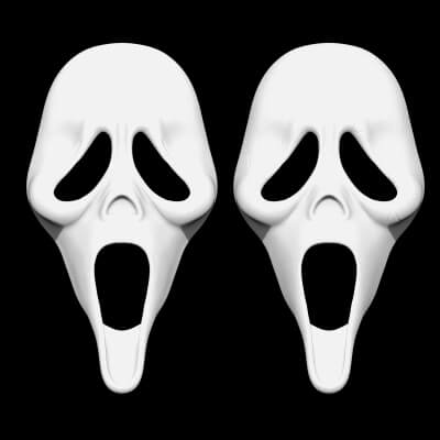 Ghostface Mask Screaming Mask