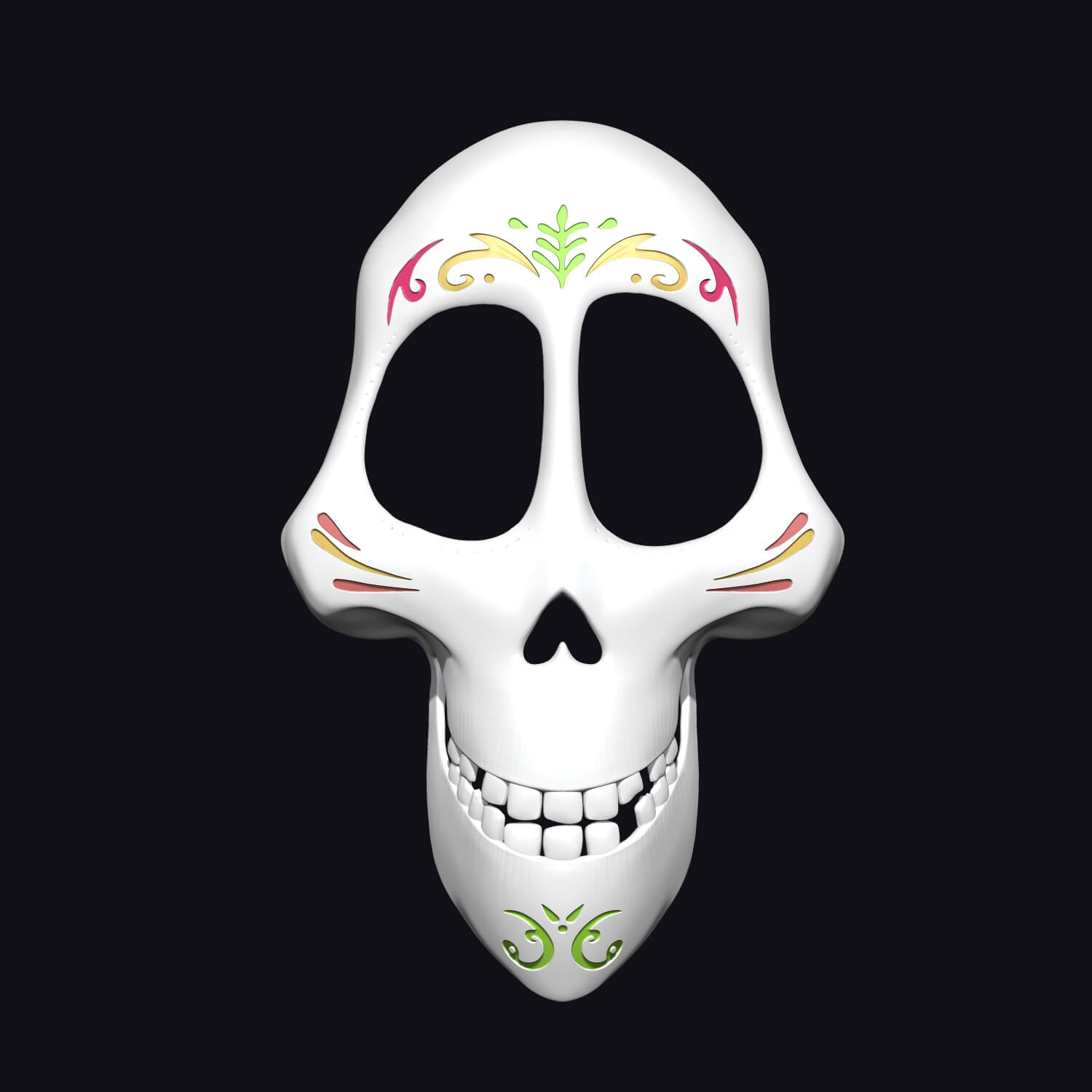 Héctor Rivera Mask with Coco 3D Model