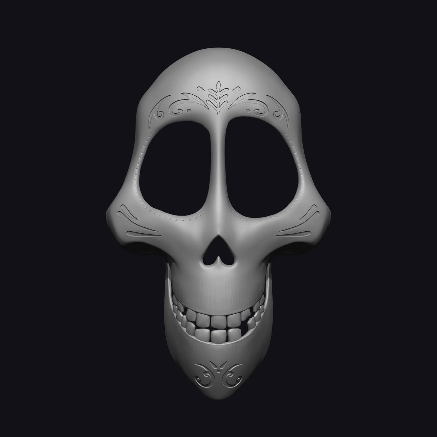 Héctor Rivera Mask with Coco 3D Model