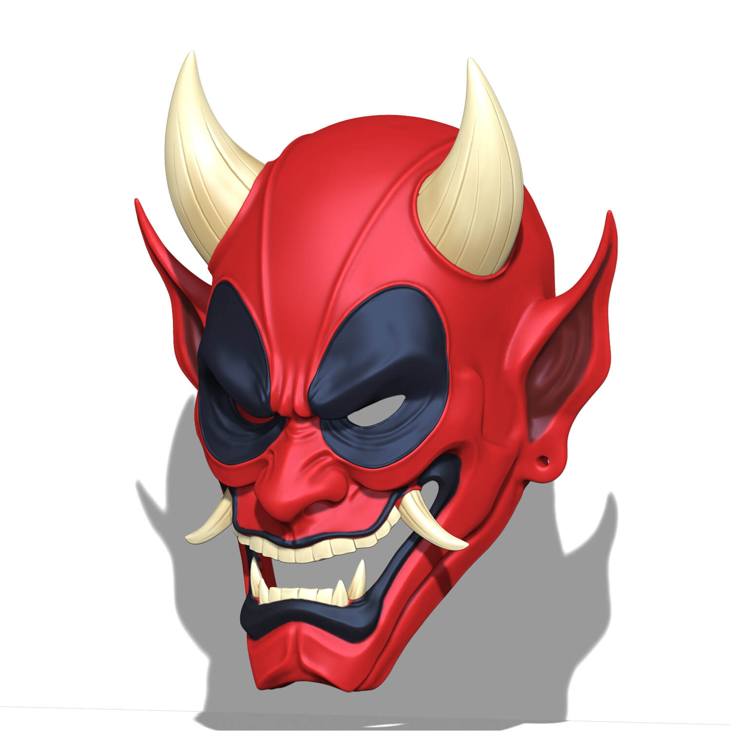 HAHannya Deadpool Mask - Oni Mask 3D Model