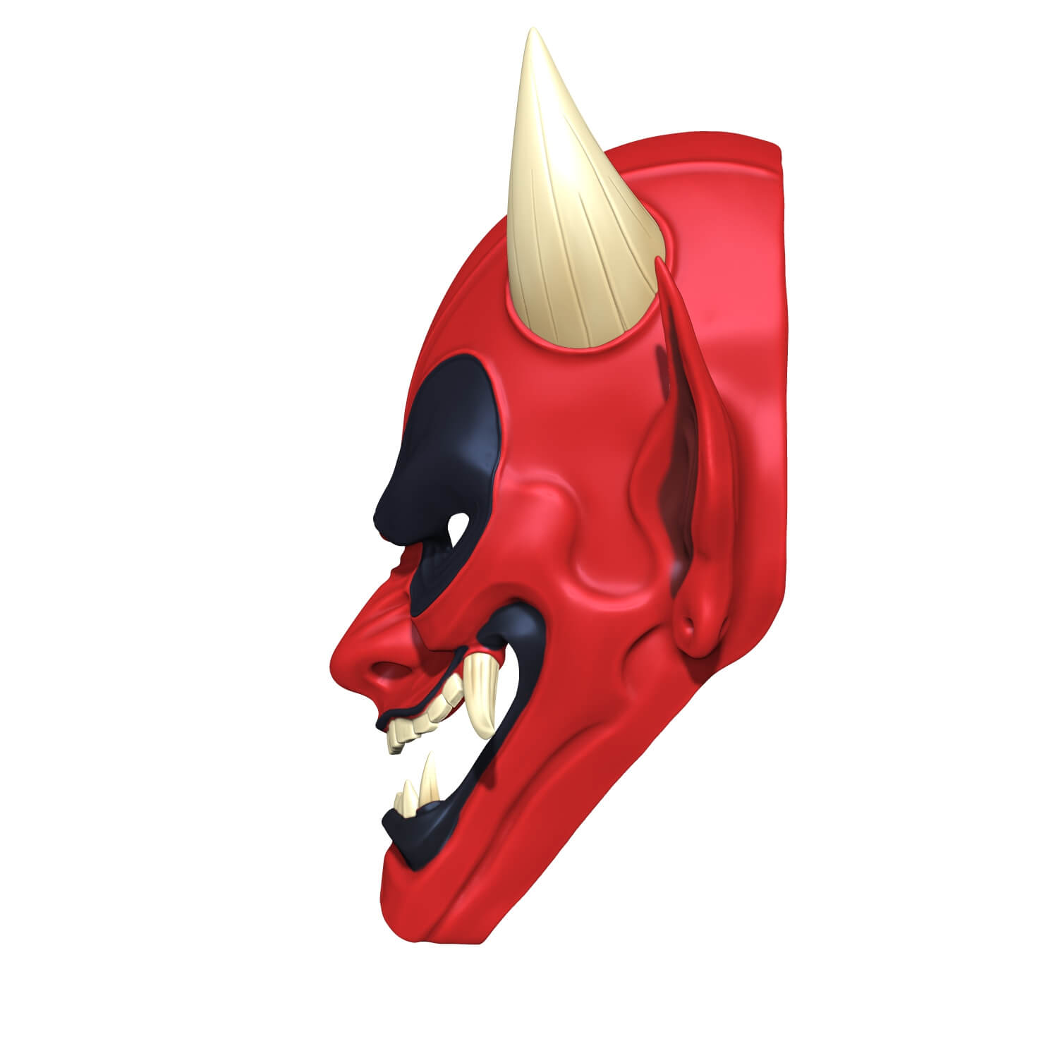 HAHannya Deadpool Mask - Oni Mask 3D Model