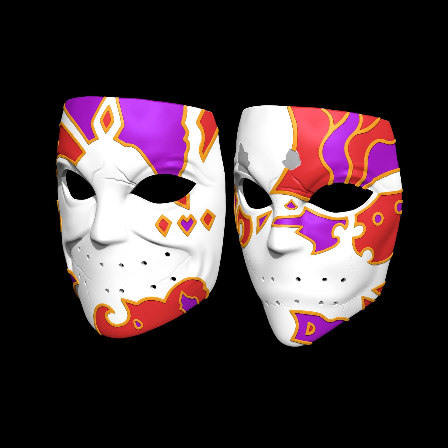 Jack of Blades Mask 3 Mask Wall 3D Model