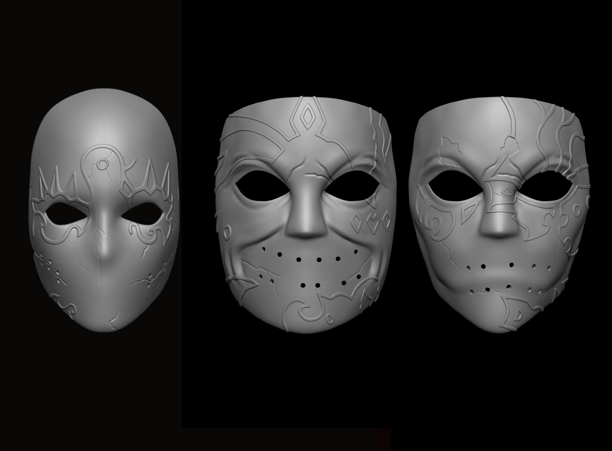 Jack of Blades Mask 3 Mask Wall 3D Model