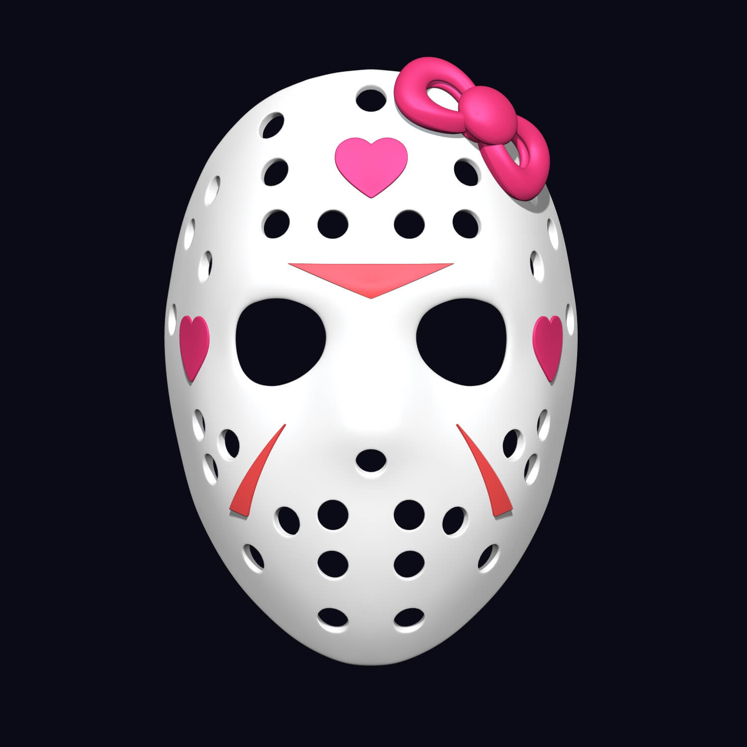 Jason Voorhees Mask Hello Kitty 3D Model