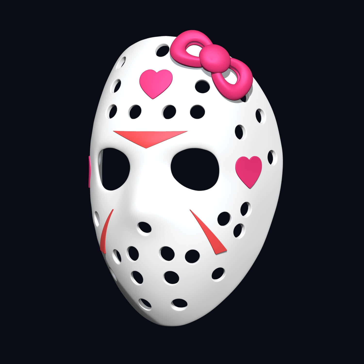 Jason Voorhees Mask Hello Kitty 3D Model