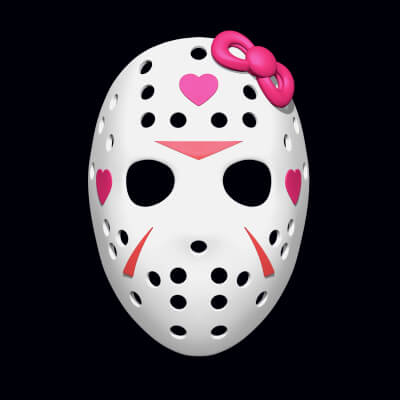 Jason Voorhees Mask (Hello Kitty)