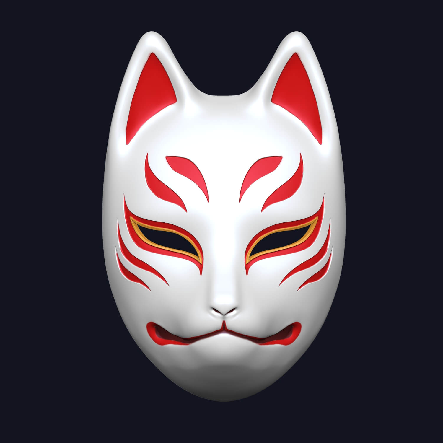 Kitsune Mask 3D Model