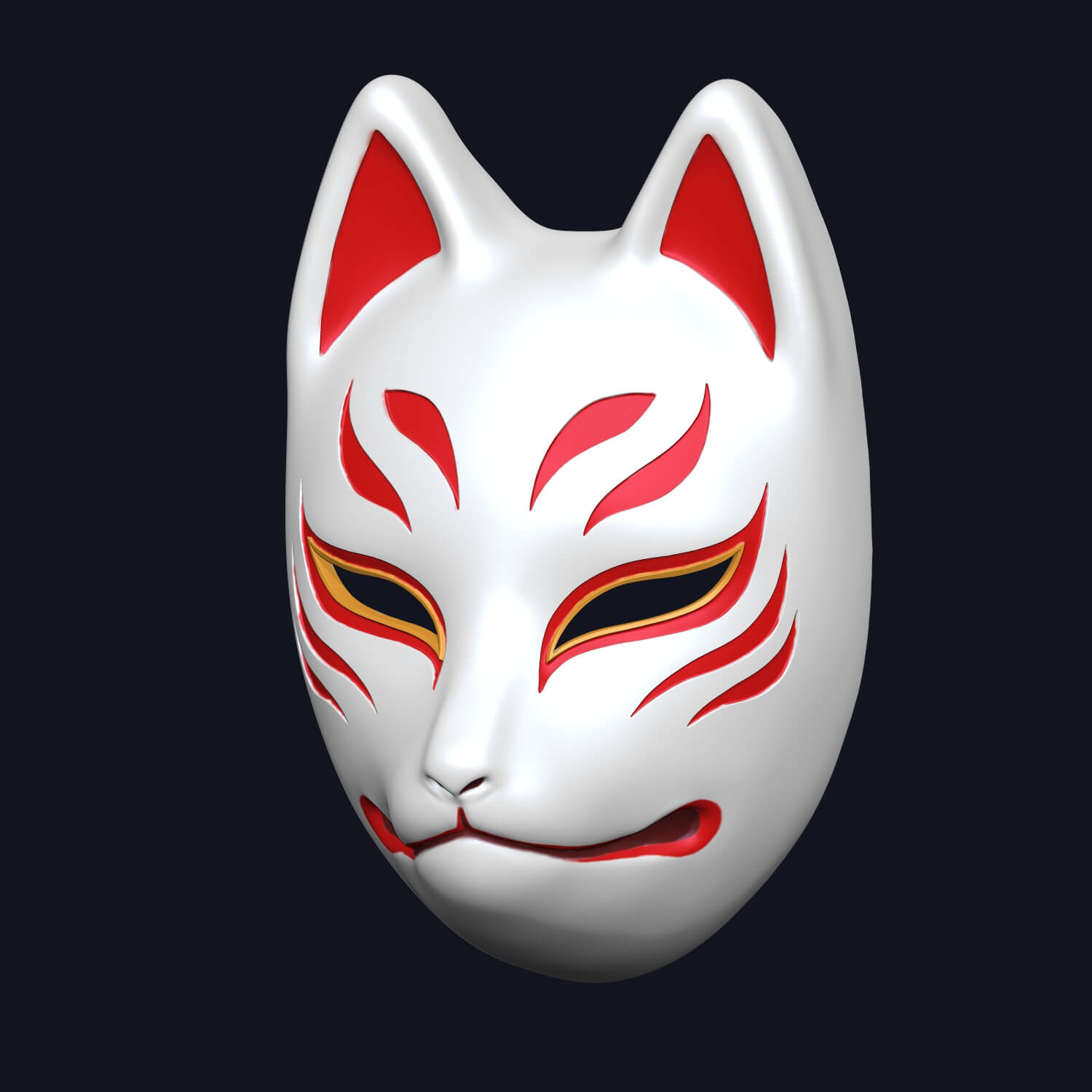 Kitsune Mask 3D Model