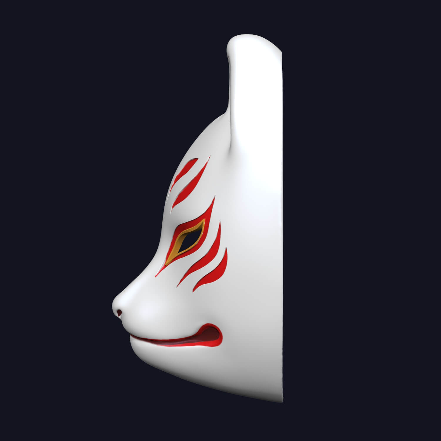 Kitsune Mask 3D Model