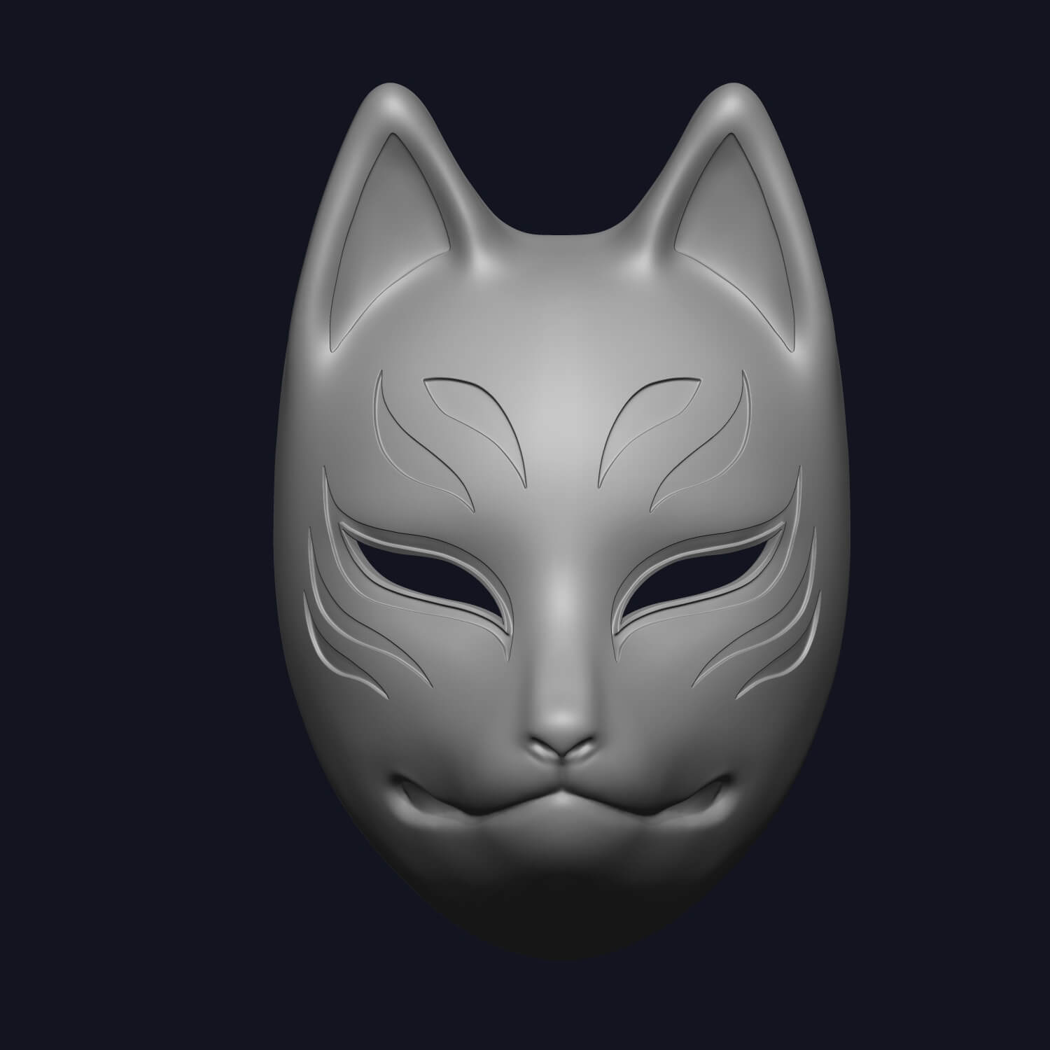 Kitsune Mask 3D Model