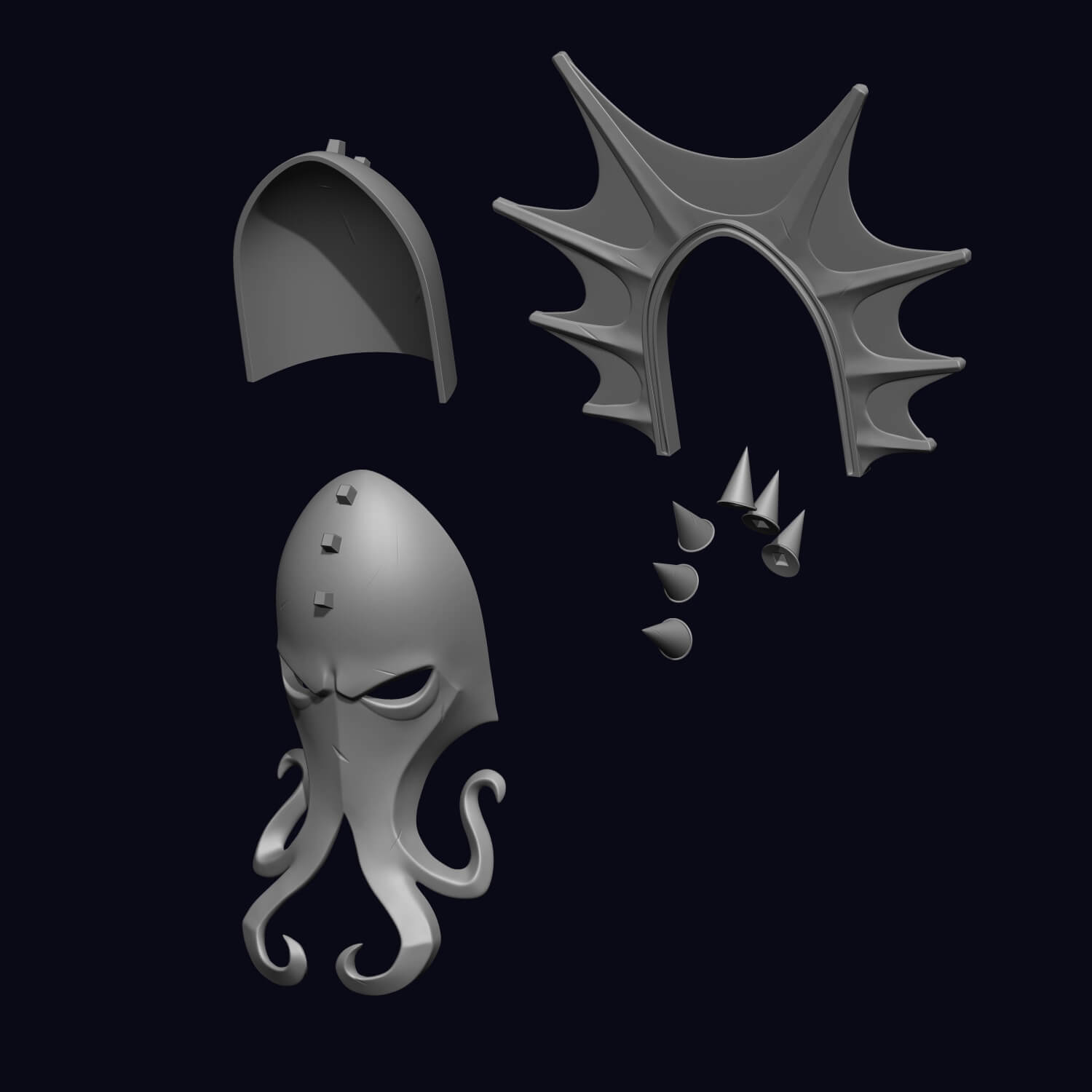 Lokhir Fellheart Helmet 3D Model