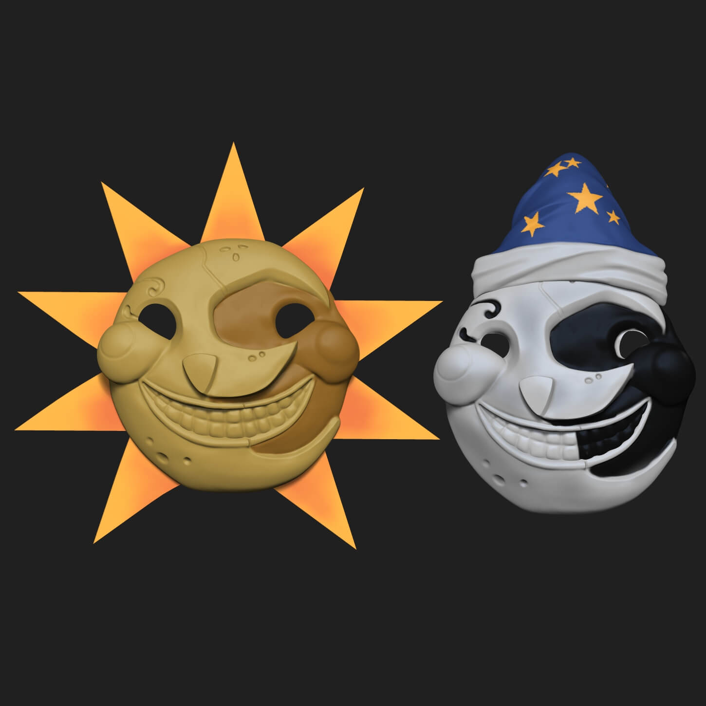 Moon FNAF Mask 3D Model