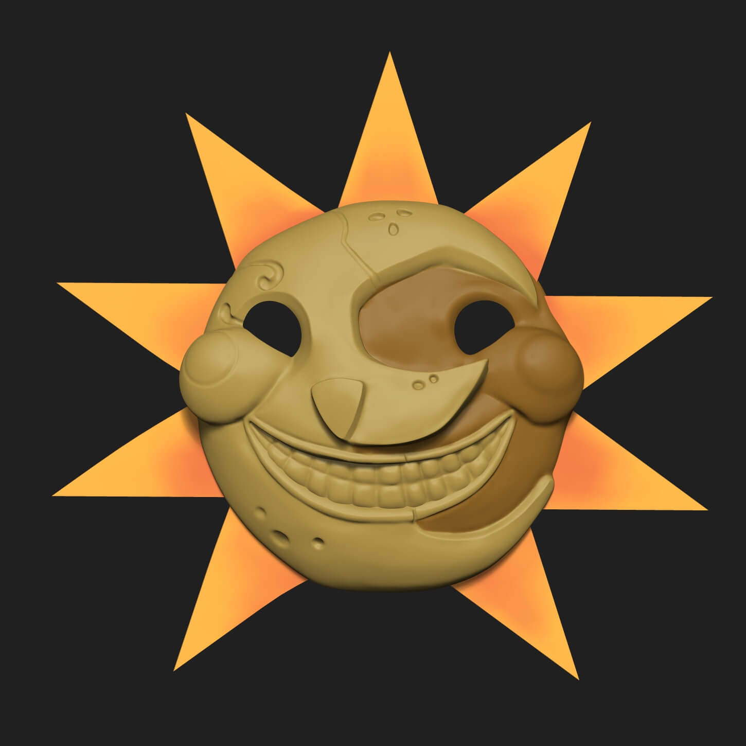 Moon FNAF Mask 3D Model
