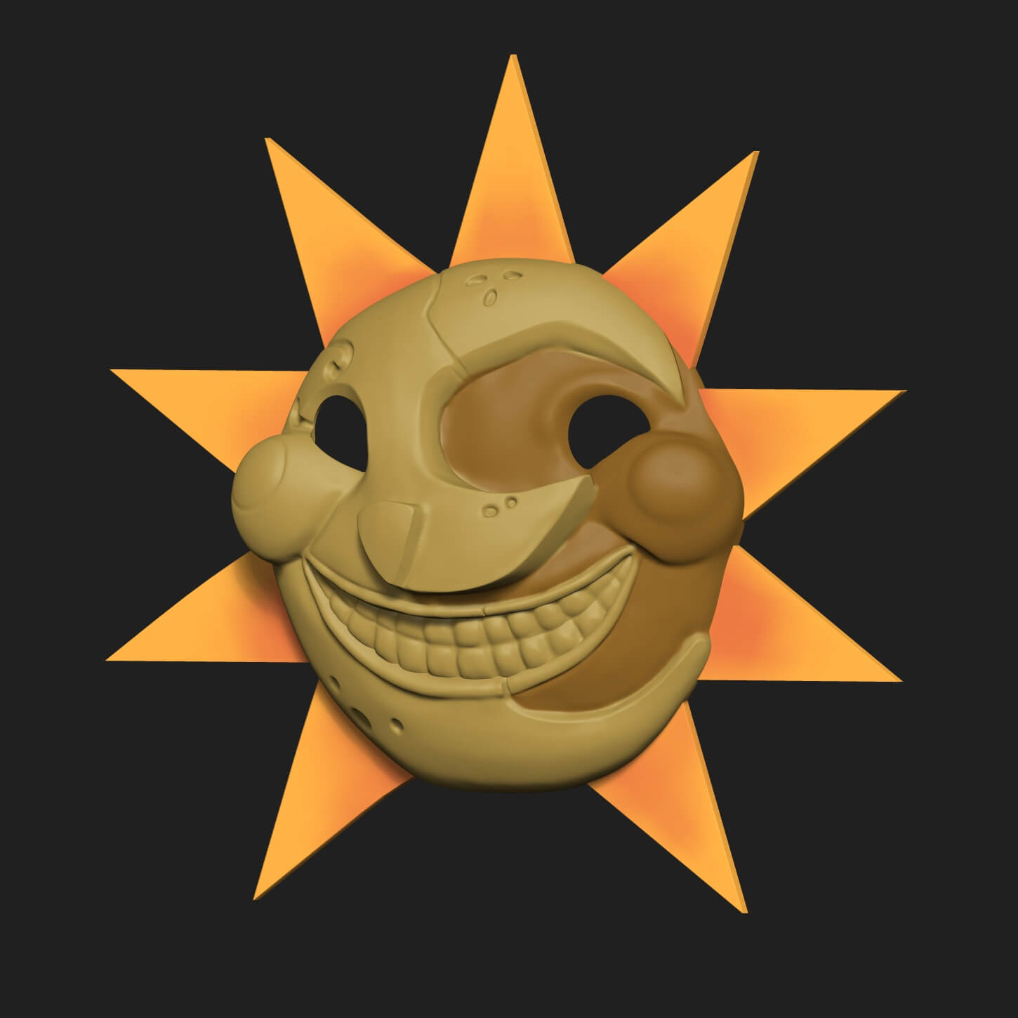 Moon FNAF Mask 3D Model