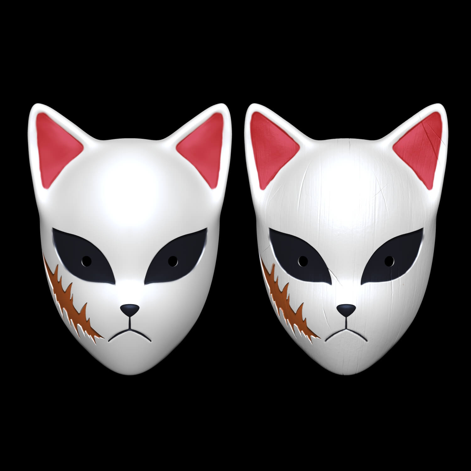 Sabito mask - Sabito wood mask 3D Model