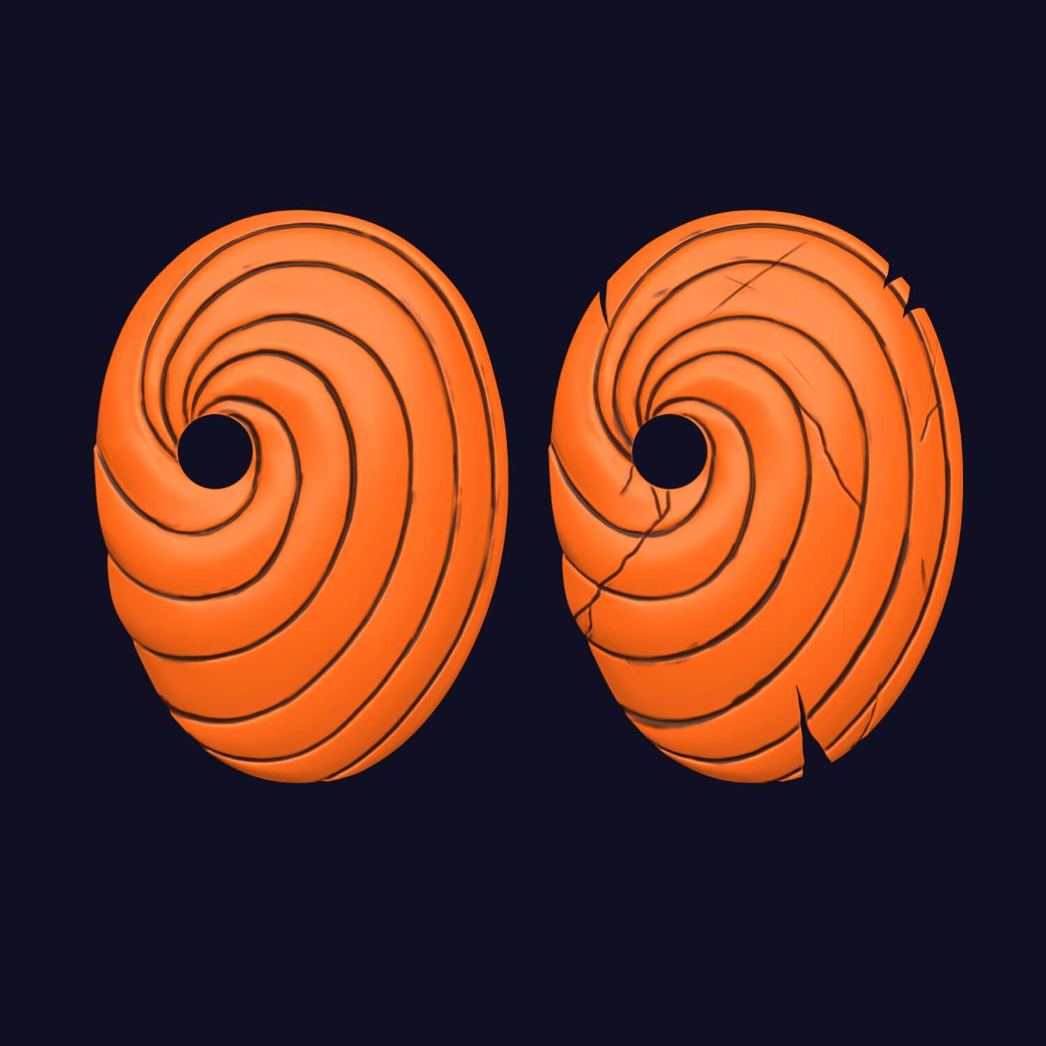 Uchiha Obito Mask 3D Model